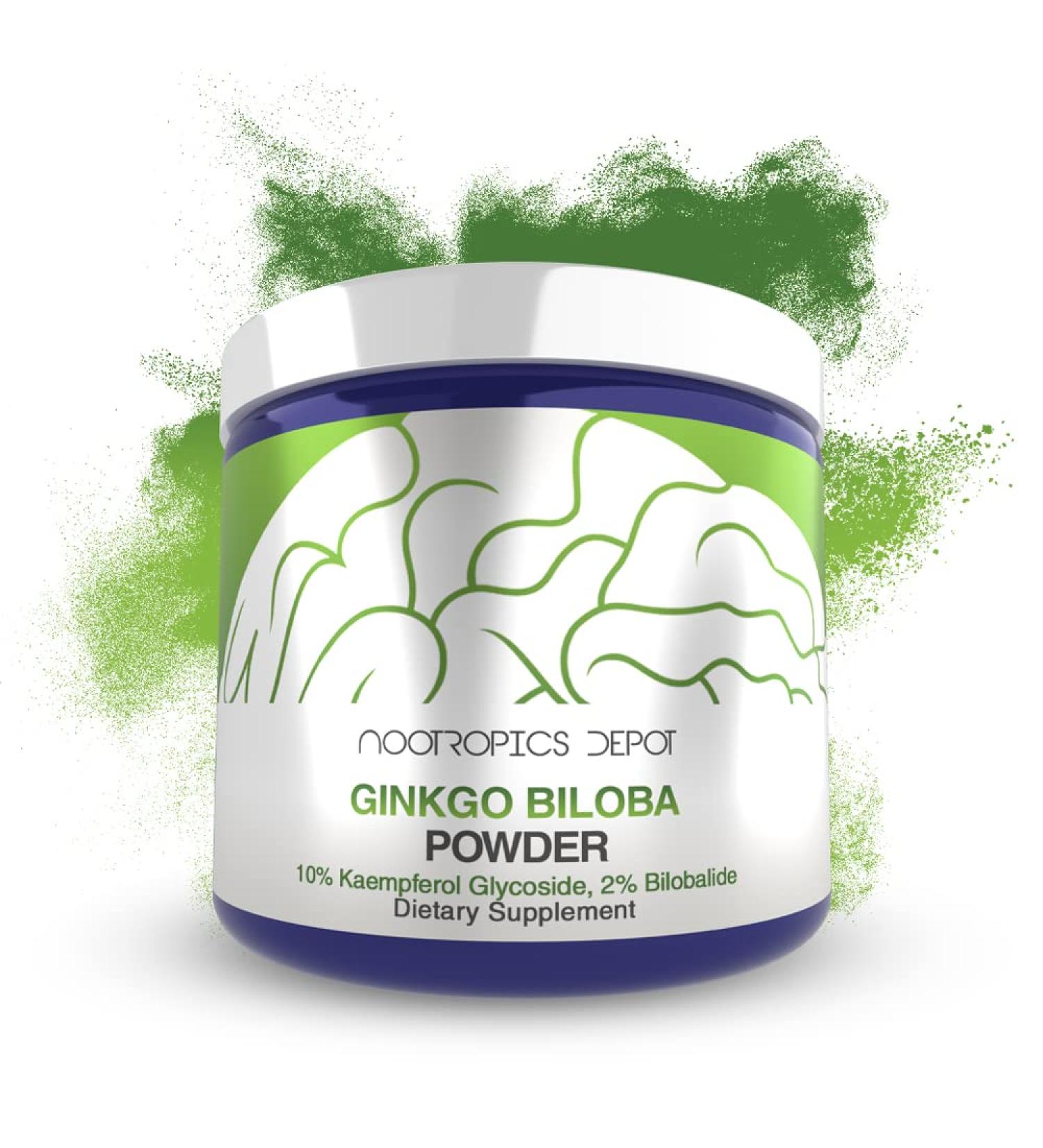 Ginkgo Biloba Extract Powder | 30 Grams | Minimum 10% Kaempferol Glycoside + 2% Bilobalide | May Help Promote Cognitive & Cardiovascular Function 1.06 Ounce (Pack of 1) - Buy Online on GoSupps.com