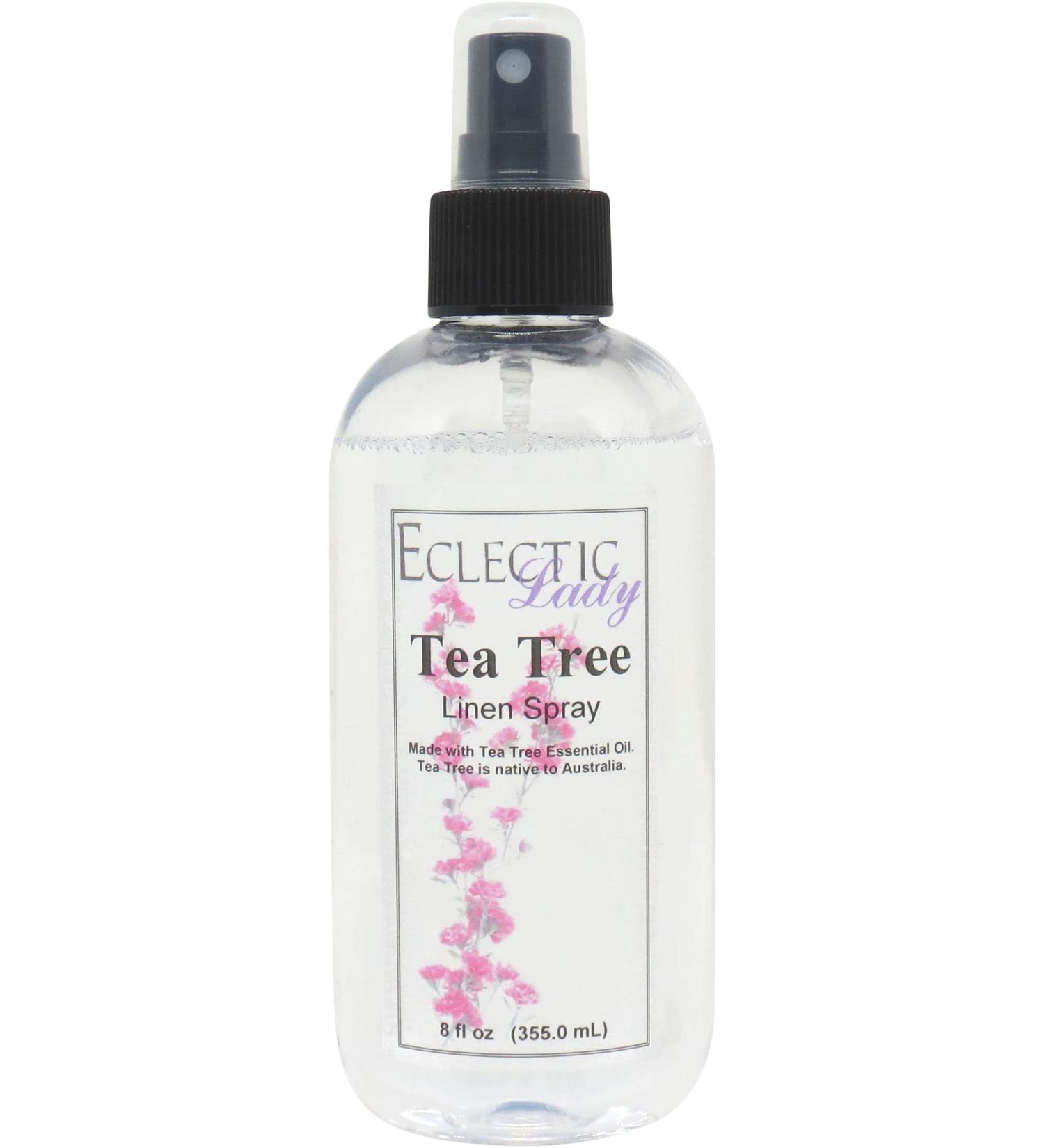 Buy Tea Tree Essential Oil Linen Spray - 8 oz | Eclectic Lady | No Artificial Colors Parabens | Long-Lasting Scent for Bed Fabric & Pillow - Buy Online on GoSupps.com