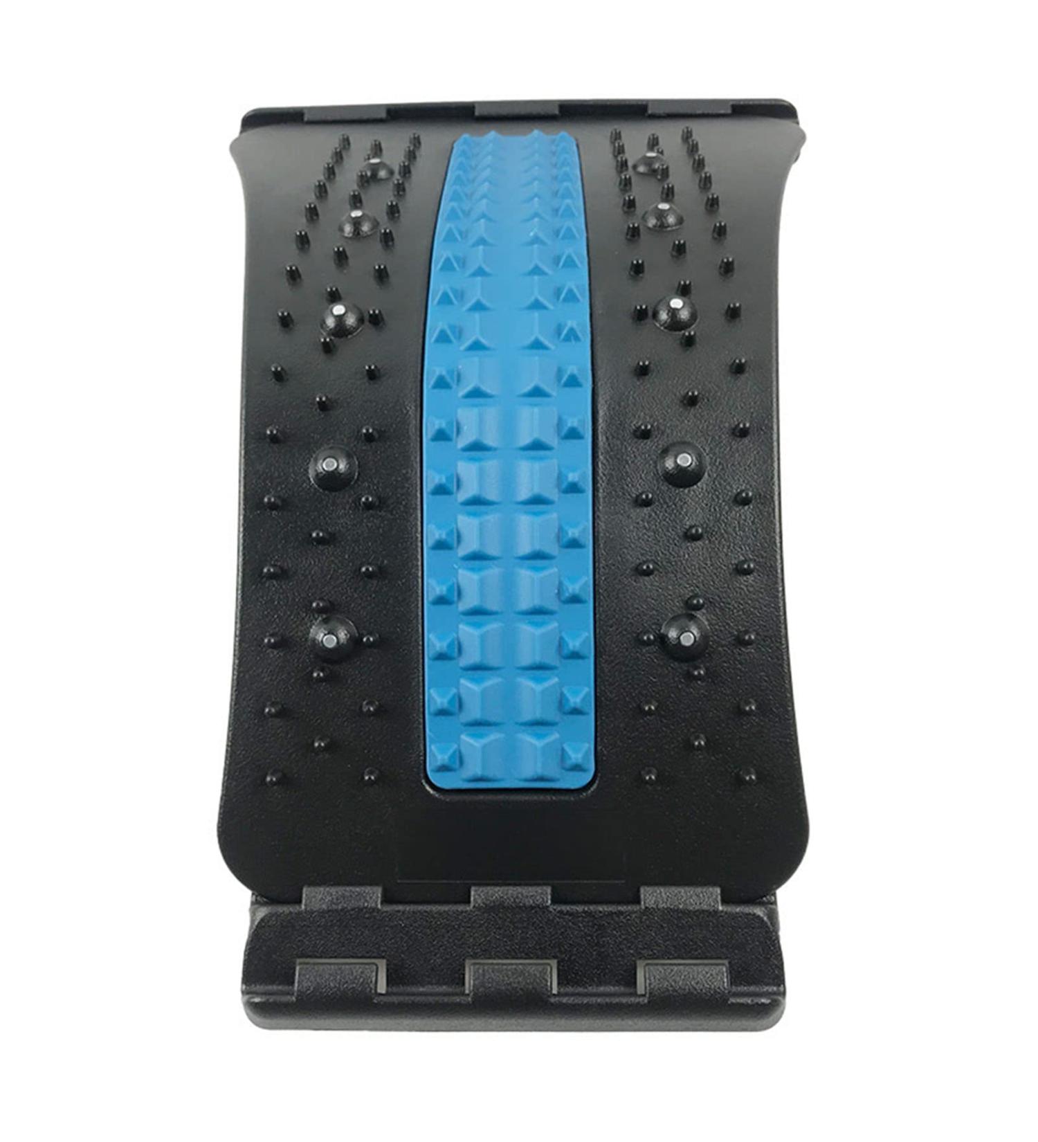 Verdant Touch Back Cracking Device - Adjustable Lumbar Back Massager Board & Spine Deck - 4 Level Blue & Black for Ultimate Back Relief - Buy Online on GoSupps.com