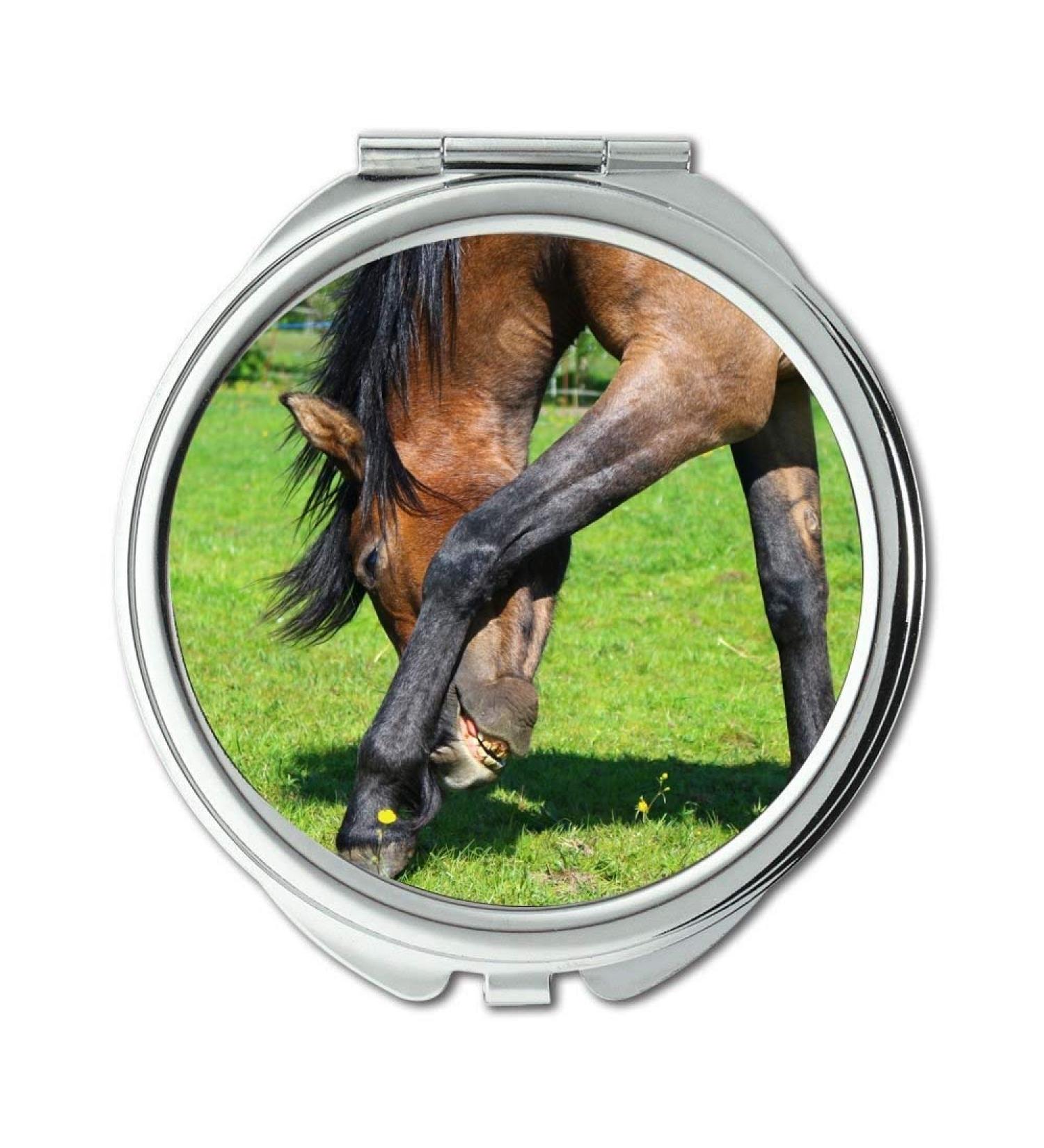 Mirror makeup mirror animal equine farm pocket mirror portable mirror - Buy Online on GoSupps.com