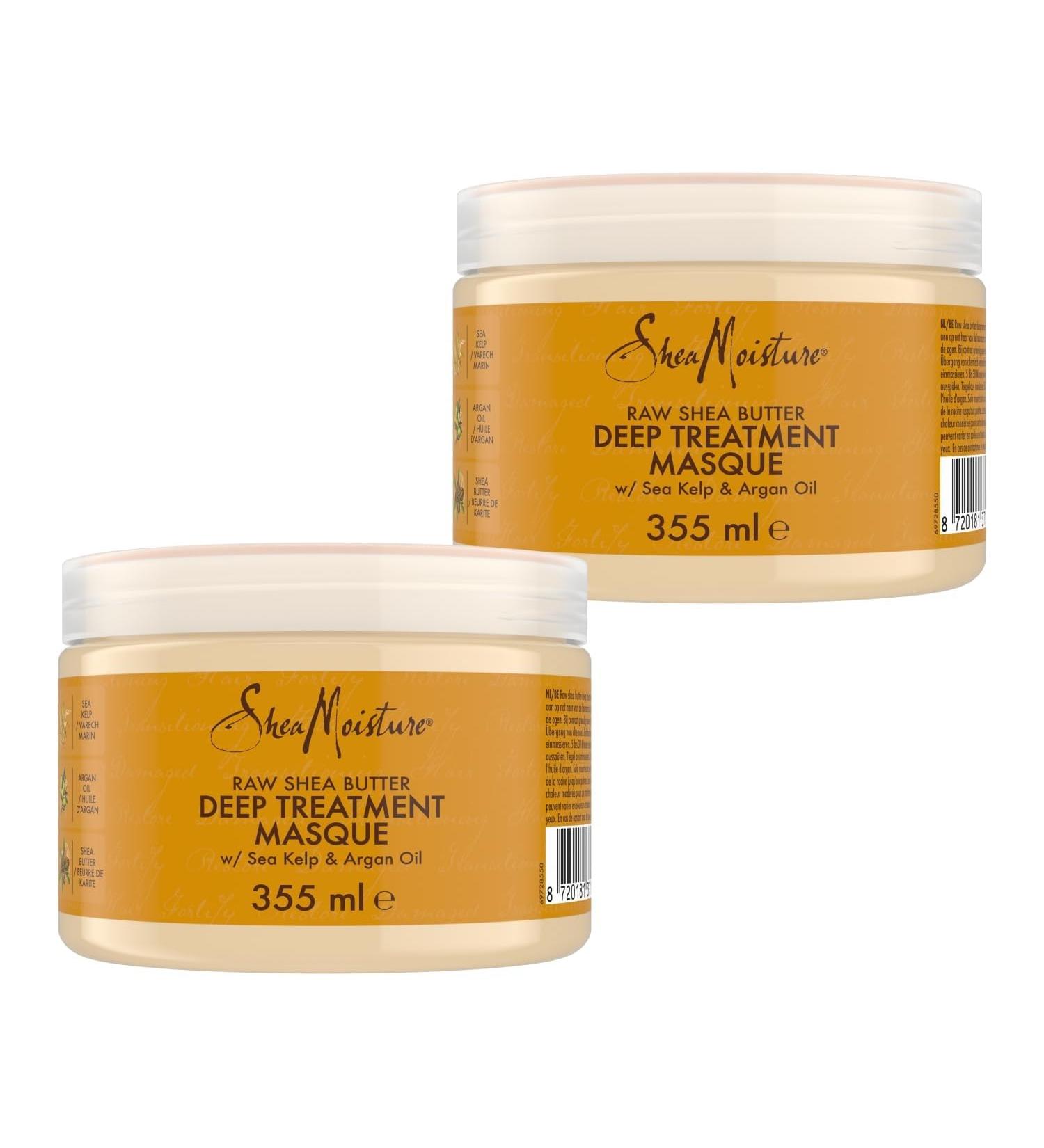SheaMoisture Deep Treatment Mask for damaged hair Raw Shea Butter for a natural and healthy look 2 x 355 ml - Buy Online on GoSupps.com
