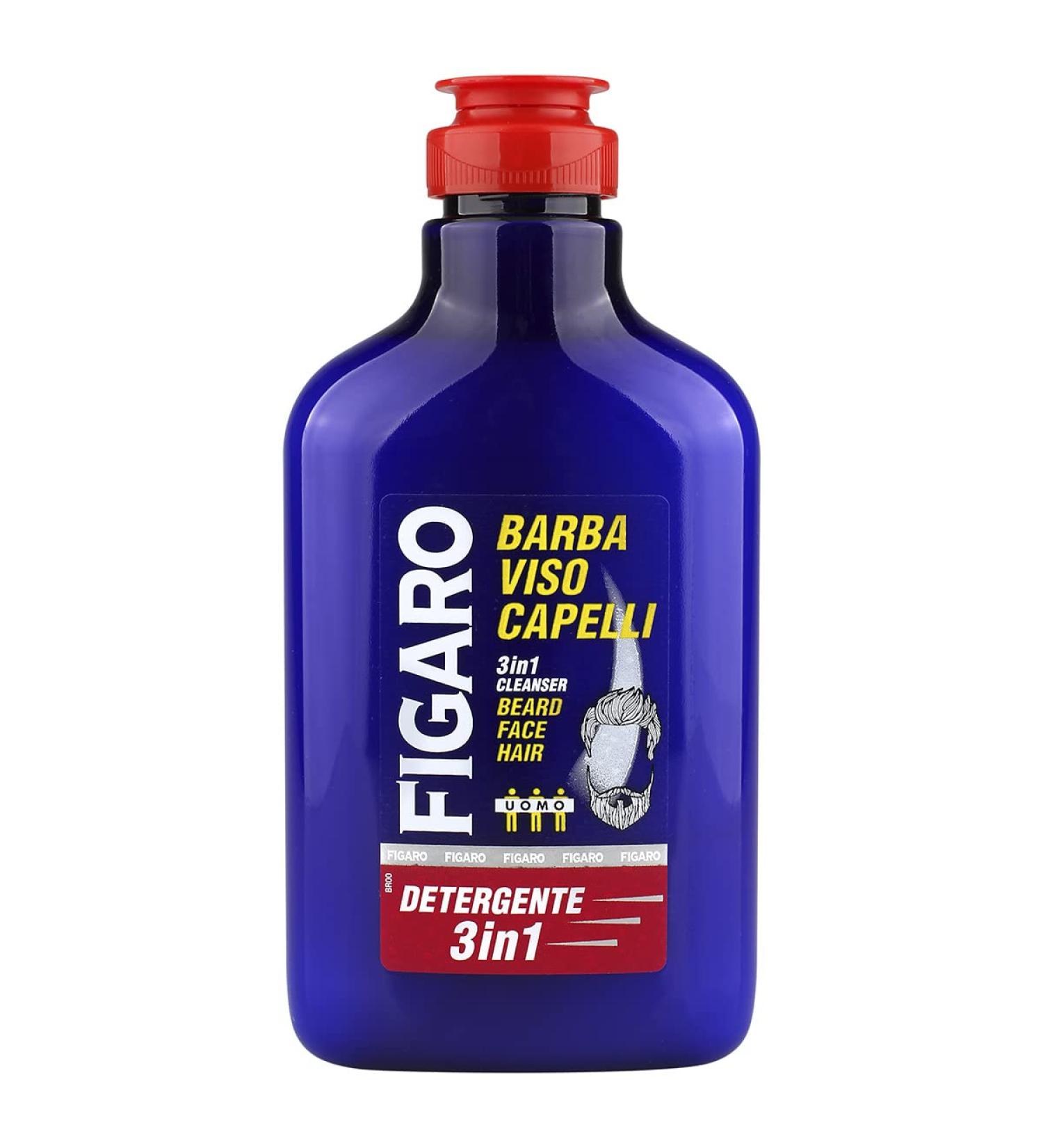  FIGARO FIGARO 3-in-1 Men's Face Wash - Beard Face and Hair Cleanser - 250 ml - Buy Online on GoSupps.com