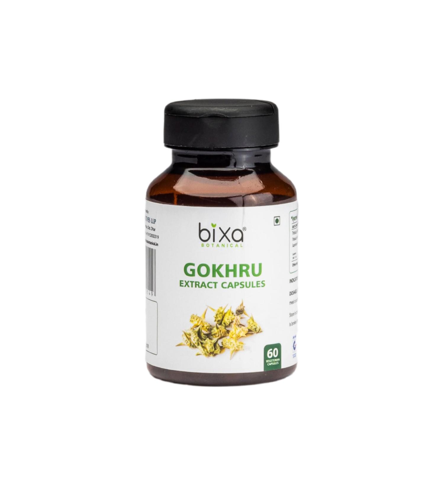 bixa Botanical Tribulus Terrestris Capsule (Gokshura/Gokhru) | Herbal Supplement | Gluten Free Non-GMO Steam Treated Vegan 100% Pure | (60 Count (Pack of 1))