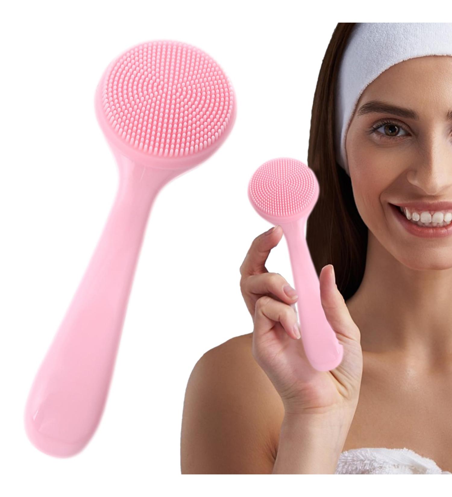 Comoda Facial Cleansing Brush - Silicone Face Skin Scrubbers Scrub Pad - Manual Facial Cleansing Brush Skin Friendly Waterproof Face Cleaning Scrubber Pink - Buy Online on GoSupps.com
