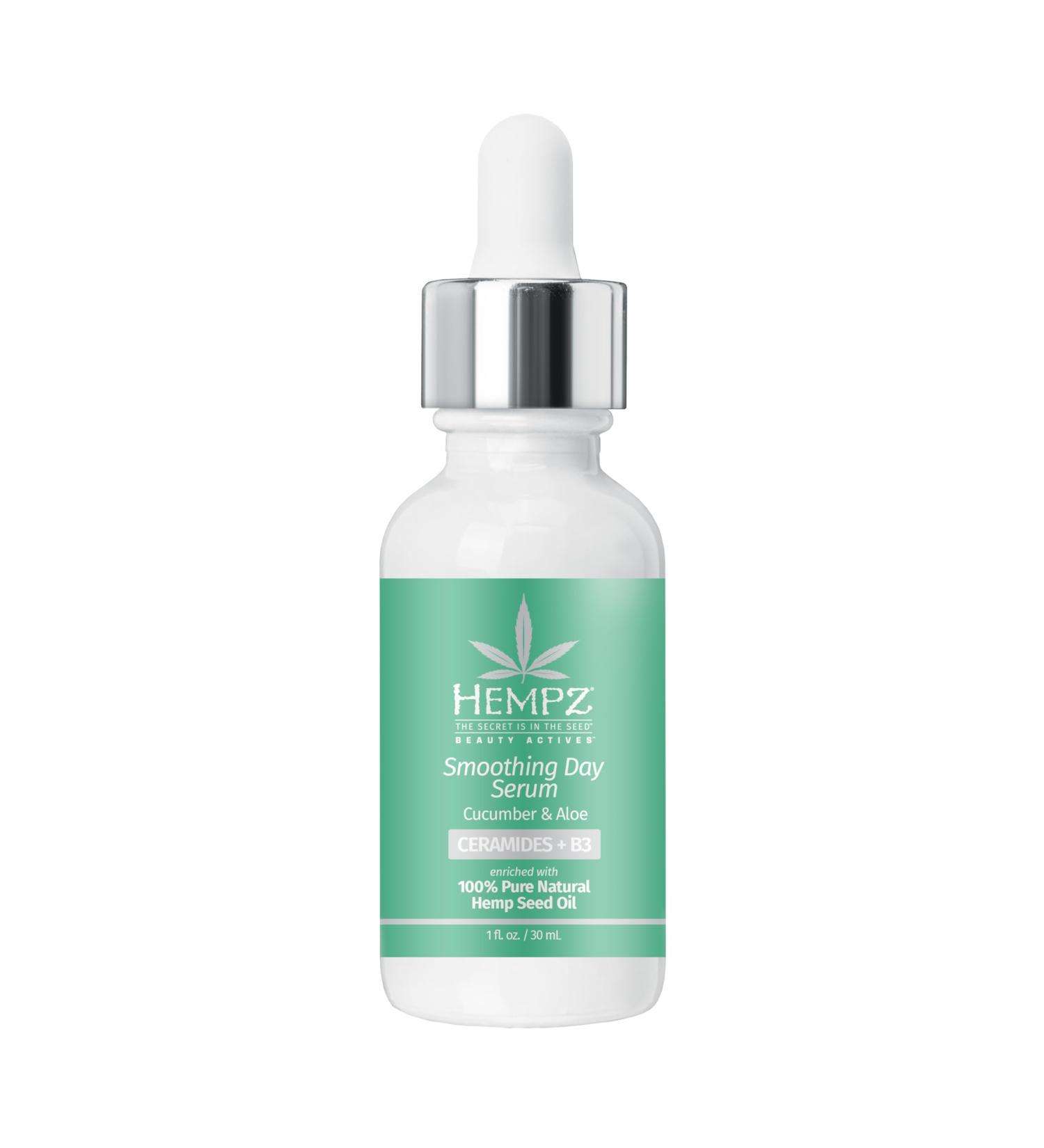 Hempz Cucumber Aloe Facial Serum - Hydrating Beauty Actives with Ceramides for Dry to Normal Skin - Unisex 1oz - Buy Online on GoSupps.com