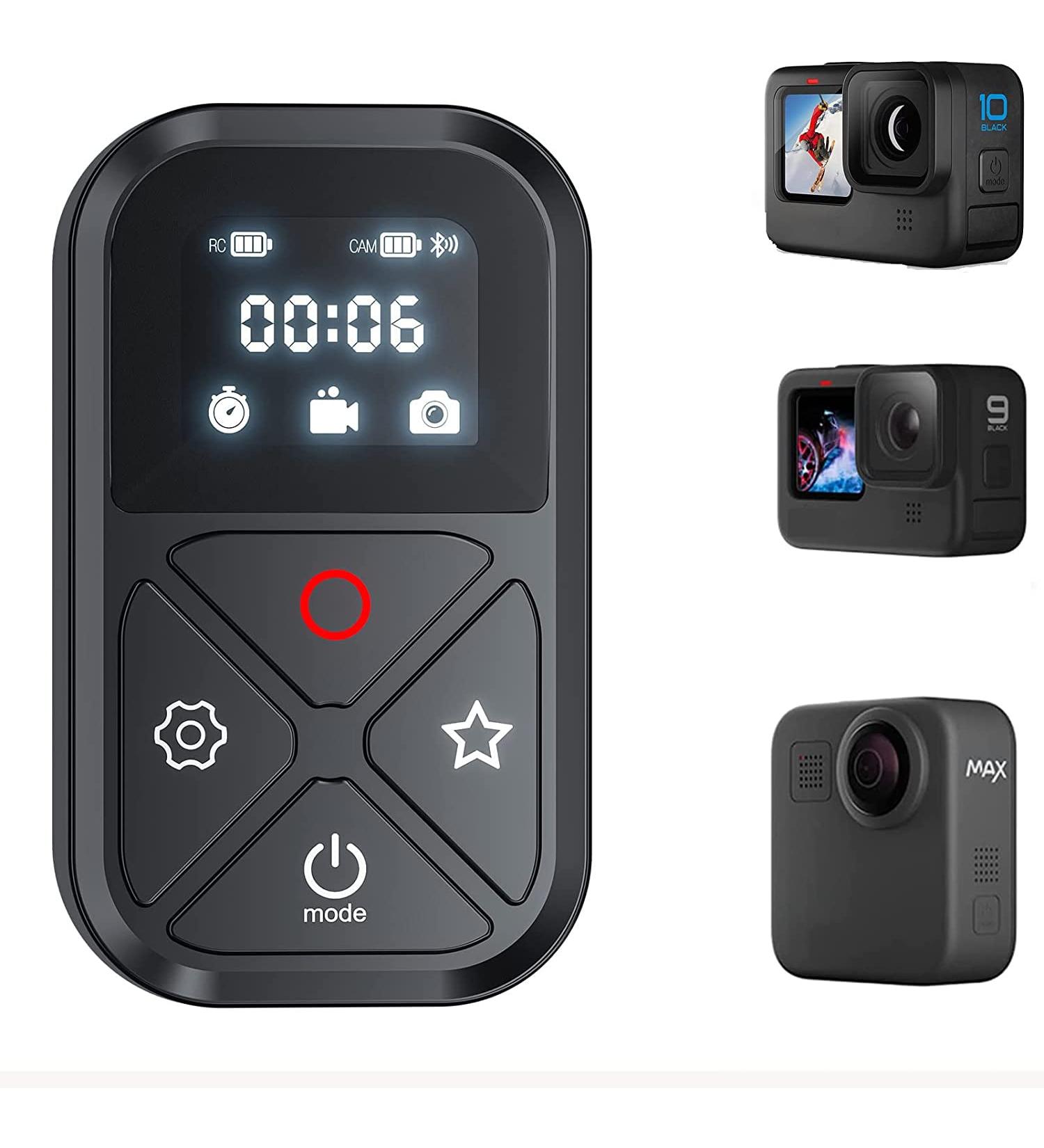 TELESIN Smart Remote Control for GoPro 11/10/9/8 Action Cameras | LCD Indicator, Magnet Charger, Hand Strap | 50-80m Range | Action Camera Accessories - Buy Online on GoSupps.com