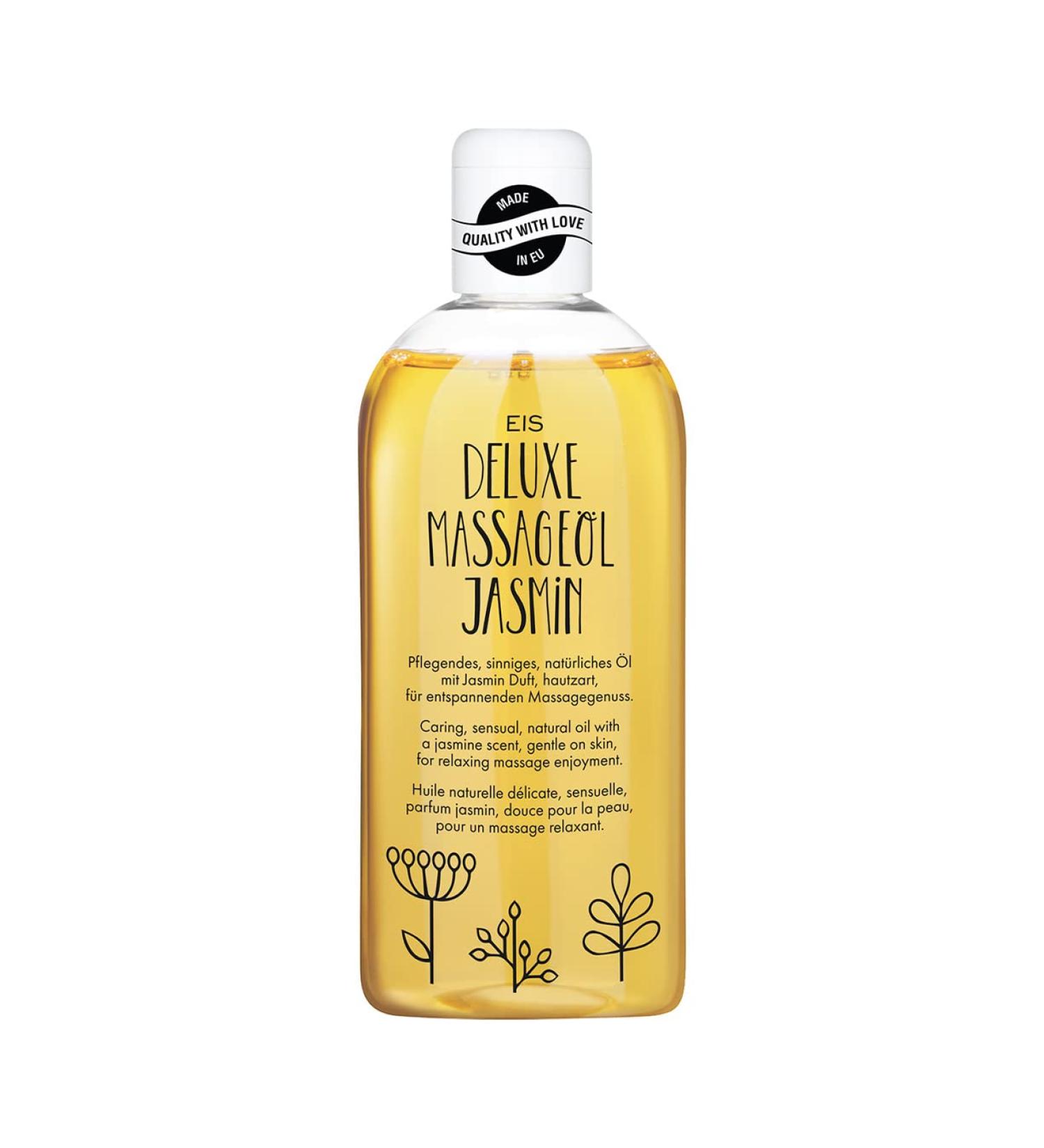 Ice Deluxe massage oil 'Jasmin' 250 ml |Erotic body oil for couples |For an intimate massage with erotic wellness and relaxationVersatile application optionsJasmine aroma