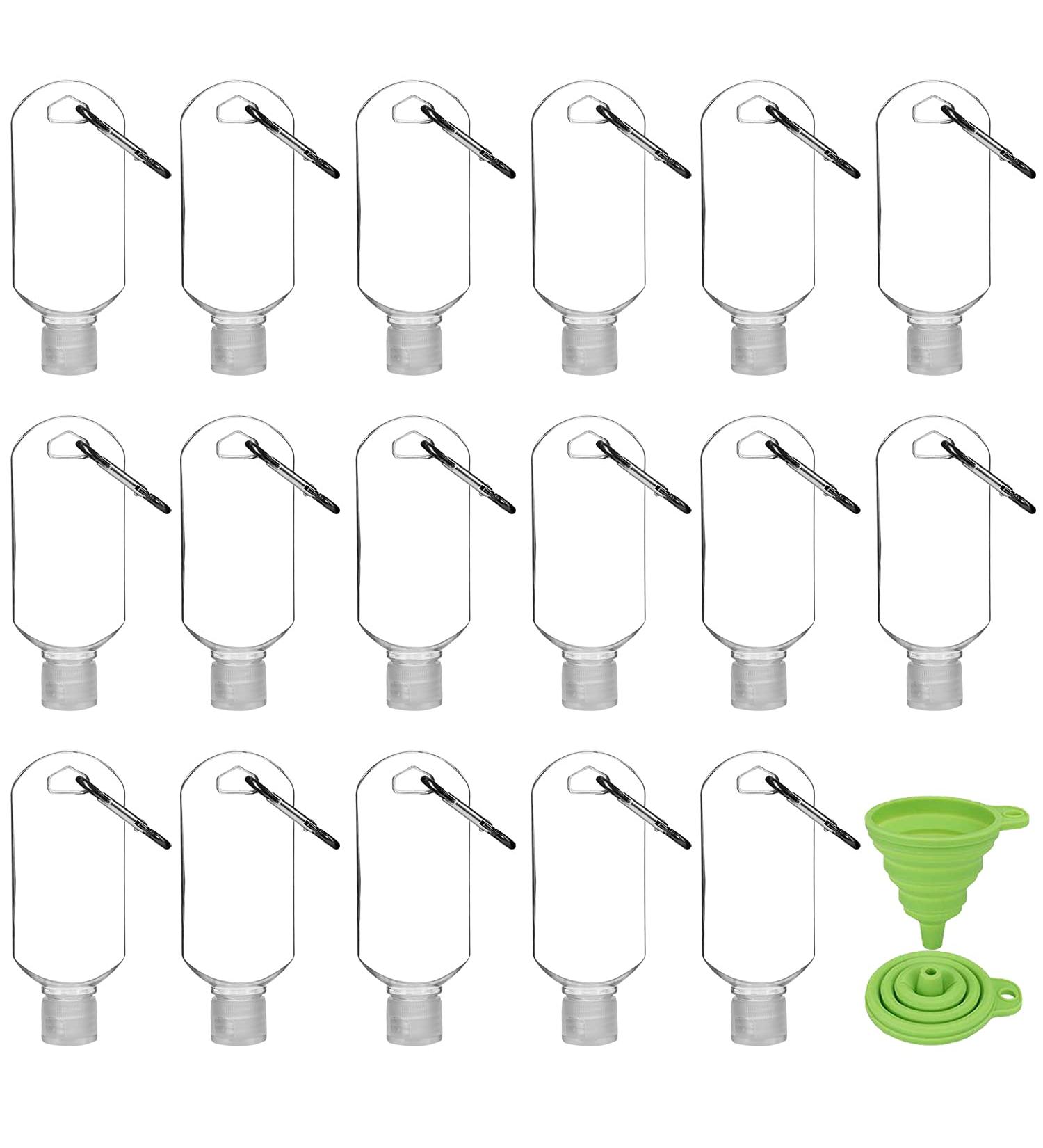 30Pcs Travel Bottles with Keychain - 2.03oz/60ml Empty Hand Sanitizer Bulk Set - Portable Leakproof Refillable Squeeze Bottles - Flip Cap Party Favors - Buy Online on GoSupps.com