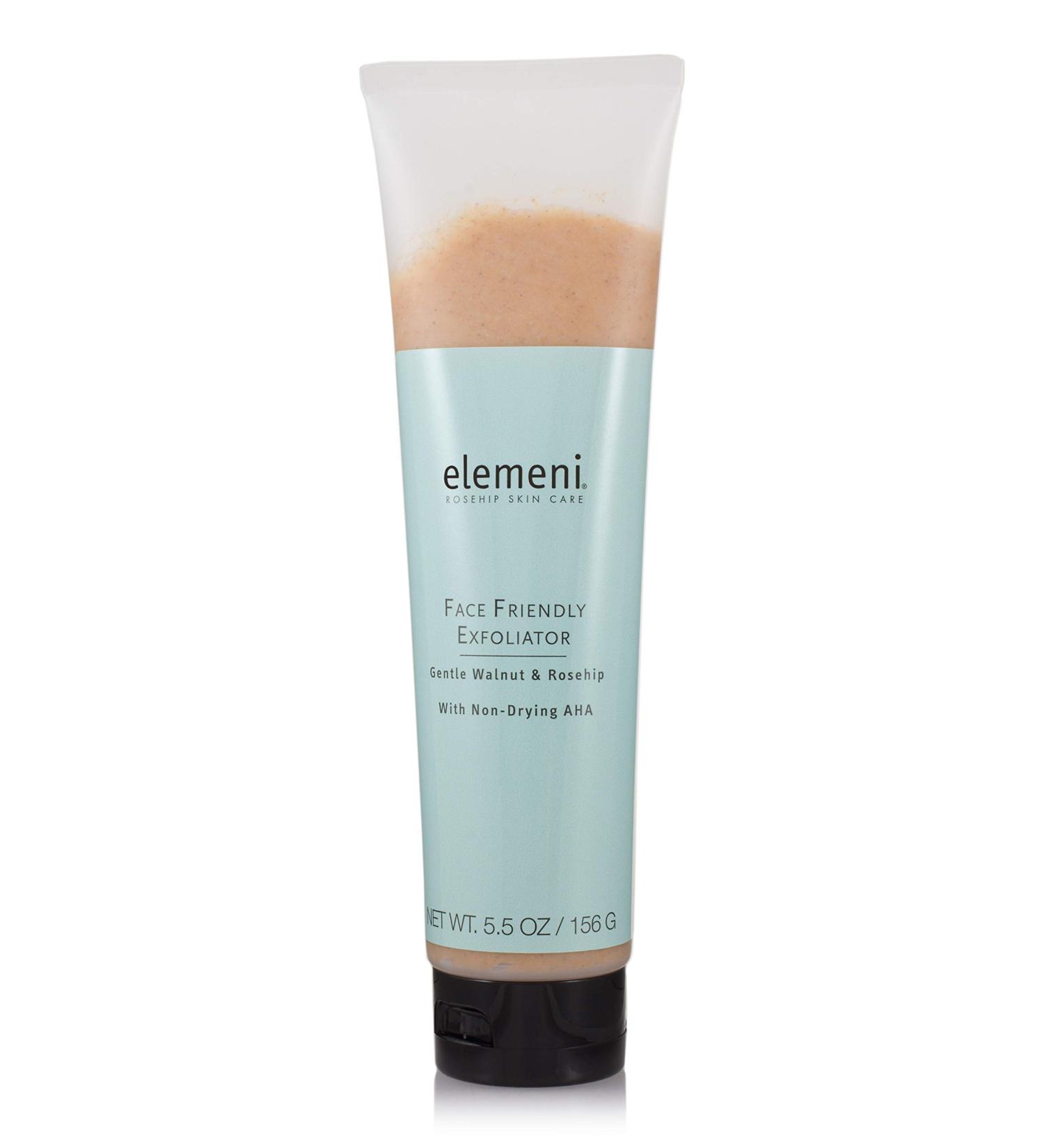elemeni Organic Face Scrub - Unisex Exfoliator & Facial Cleanser with Alpha Hydroxy Acid | 5.5 OZ Vegan Friendly Skincare - Buy Online on GoSupps.com