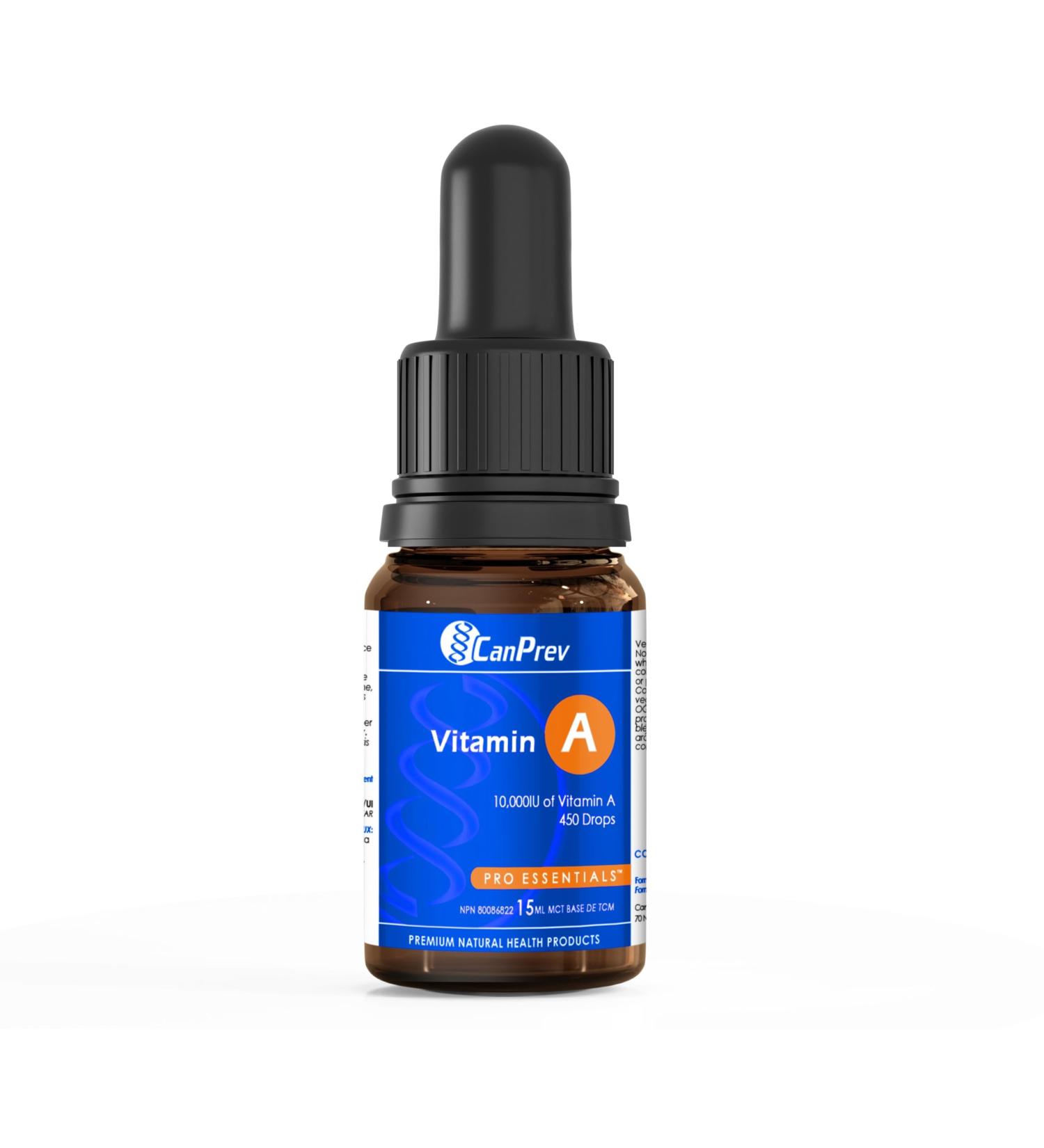 CanPrev - Vitamin A 15ml Drops - Help to Maintain Immune Function Eyesight Night Vision Skin Bones and Teeth - Buy Online on GoSupps.com