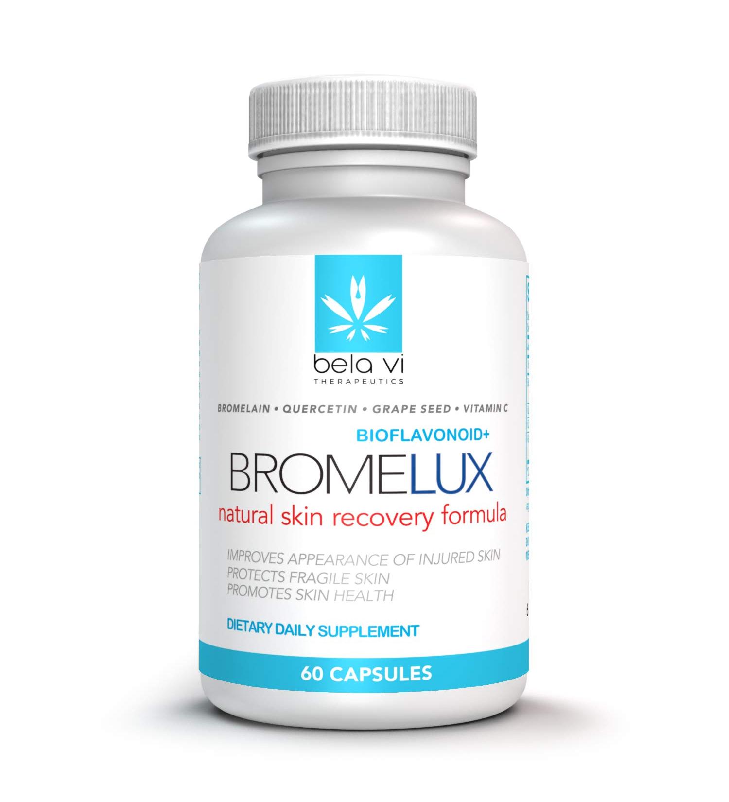 BROMELUX Anti-Bruising Supplement - Bromelain & Quercetin Complex for Swelling & Bruise Relief - Natural Anti-Inflammatory Treatment - 60 Capsules - Buy Online on GoSupps.com