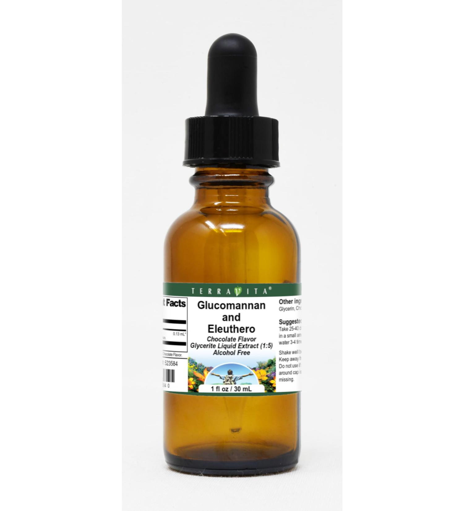 Shop Terravita Glucomannan & Eleuthero Glycerite Liquid Extract - Chocolate Flavored (1 oz) for International Shipping - Buy Online on GoSupps.com