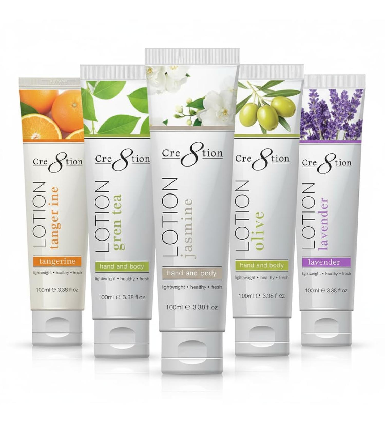 Cre8tion Premium Hand and Body Lotion Made in Korea (Sample Pack (5 Scents))