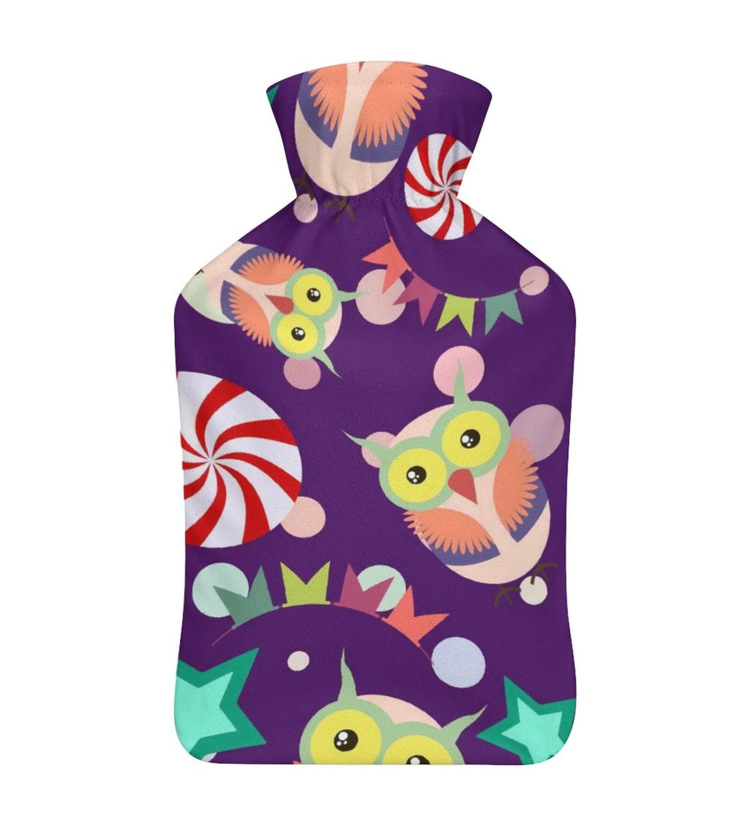 Star Owl Hot Water Bottle with Plush Cover - Warm Comfort for Adults & Kids | 26.5x15.3cm International Shipping - Buy Online on GoSupps.com