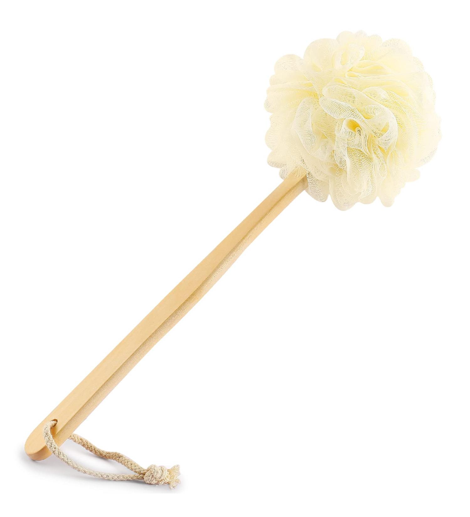 Exfoliating Loofah on a Stick Back Scrubber for Shower Long Handle Shower Sponge for Men and Women - Buy Online on GoSupps.com