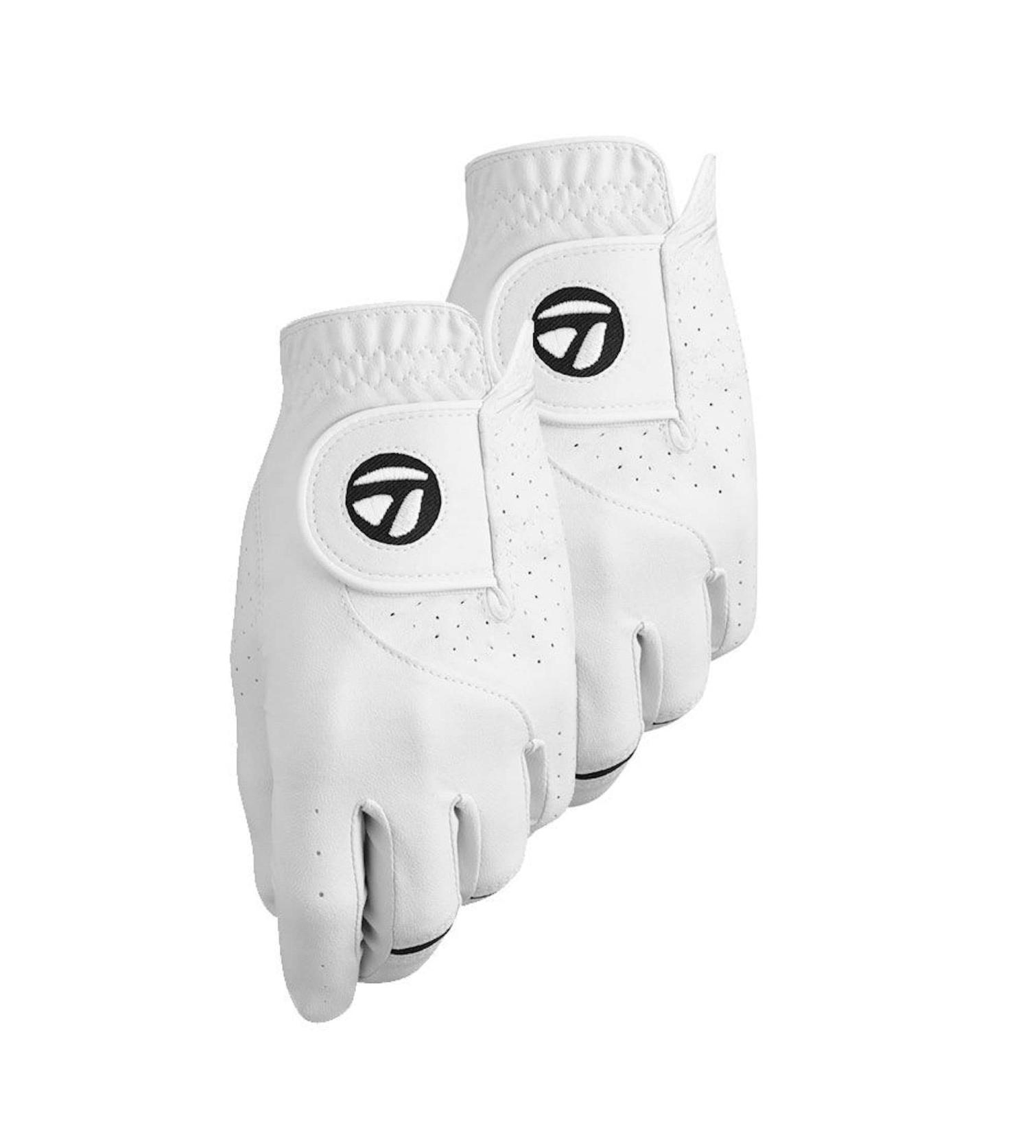 TaylorMade Mens Stratus Tech Golf Glove (2-Pack) - White, Large Left - Buy Online on GoSupps.com