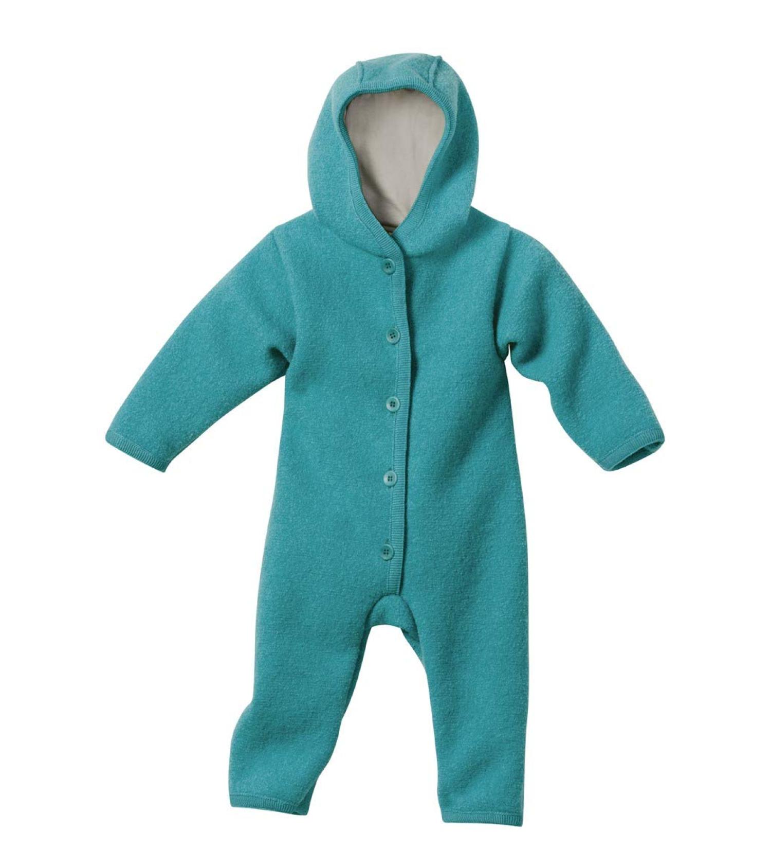 Disana Baby's Jumpsuit/Onesie 74-80 Lagoon - Organic Merino Wool Baby Playsuit - Buy Online on GoSupps.com