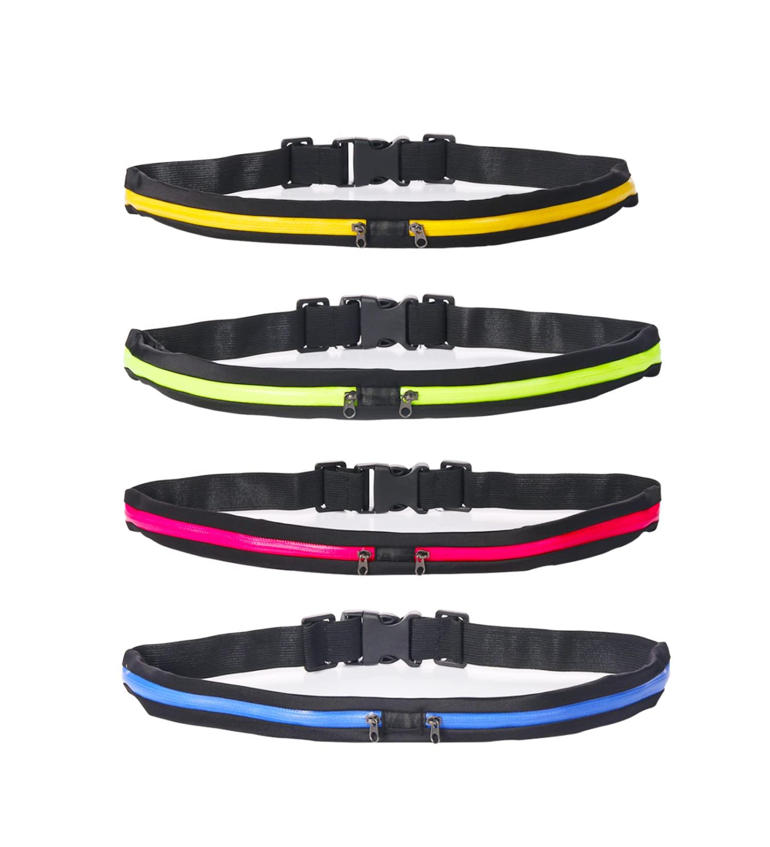 Floatdream Adjustable Waterproof Running Belt - 4 Cell Phone Bags Hip Pocket for Sports Holds Phones Keys & Headphones - Buy Online on GoSupps.com