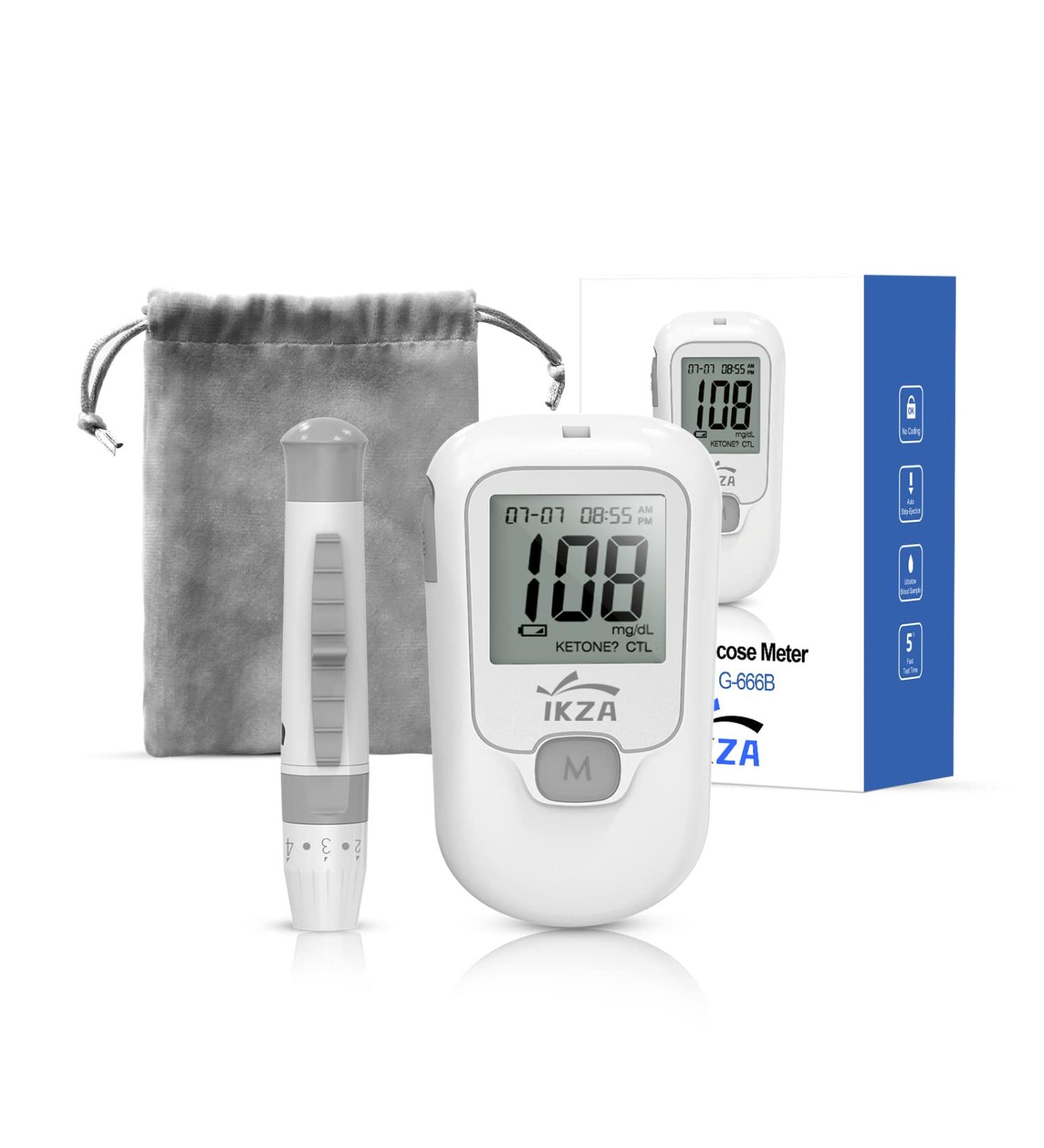 IKZA G-666B Blood Glucose Monitor with Lancing Device - Diabetes Testing Kit - Buy Online on GoSupps.com