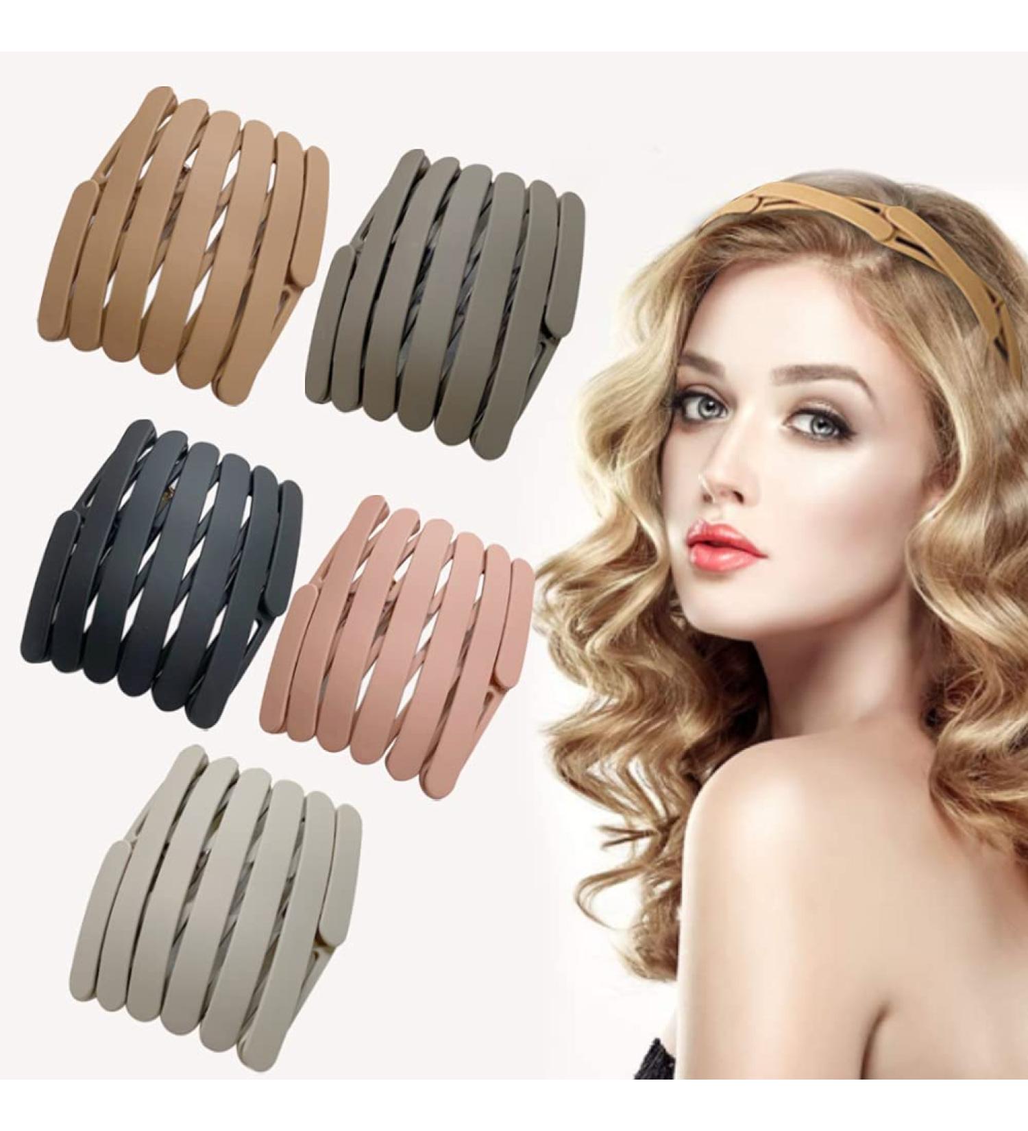 Compact Foldable Headbands - 5-Piece Set Retractable Pocket Hair Bands & DIY Accessories for Stylish Hair Hoops | International Shipping Available - Buy Online on GoSupps.com