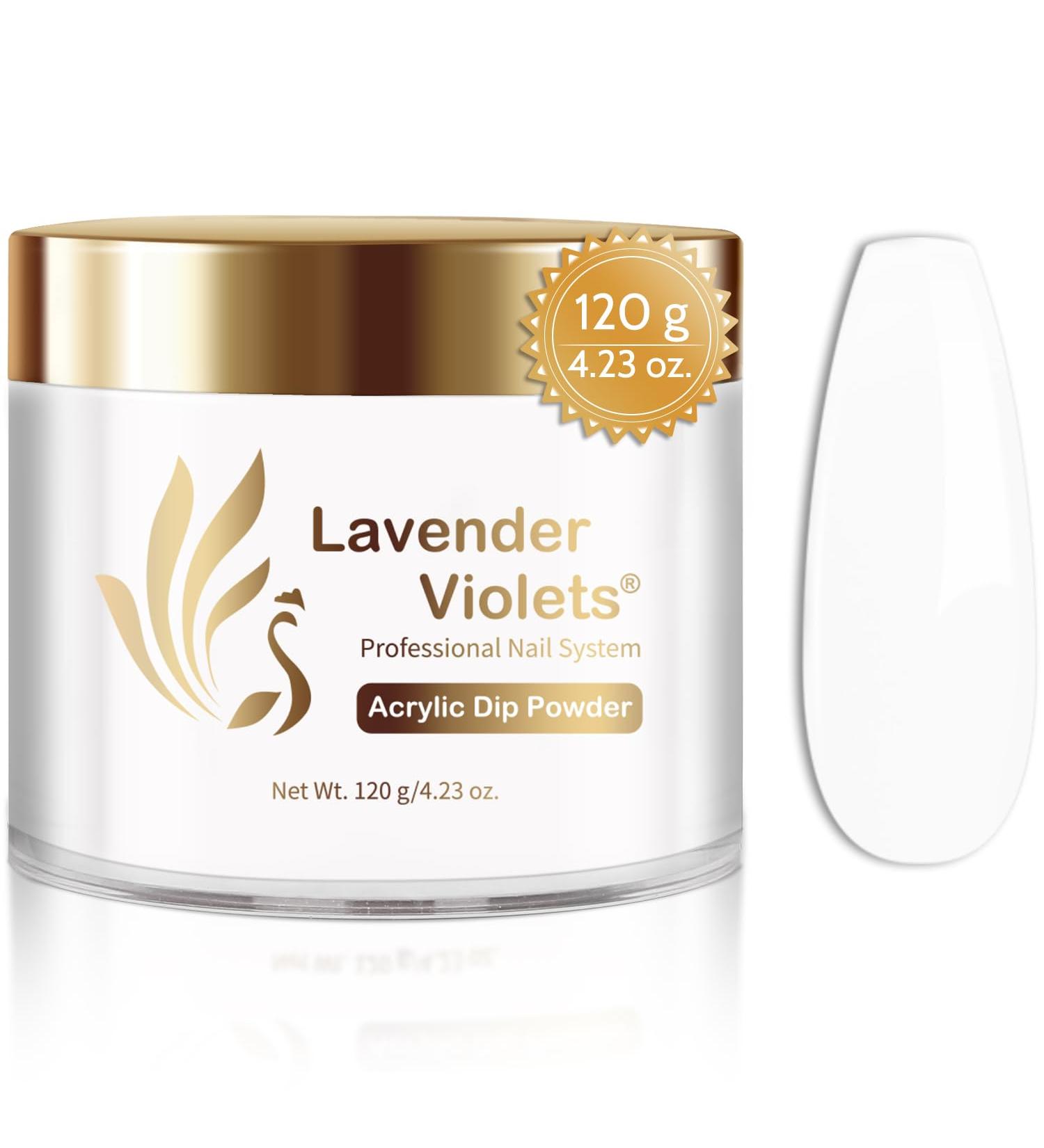Lavender Violets 120g White Acrylic Powder for Nail Extension | Professional Polymer Application for Manicure | Large Capacity 2in1 Acrylic Powder - L002 - Buy Online on GoSupps.com