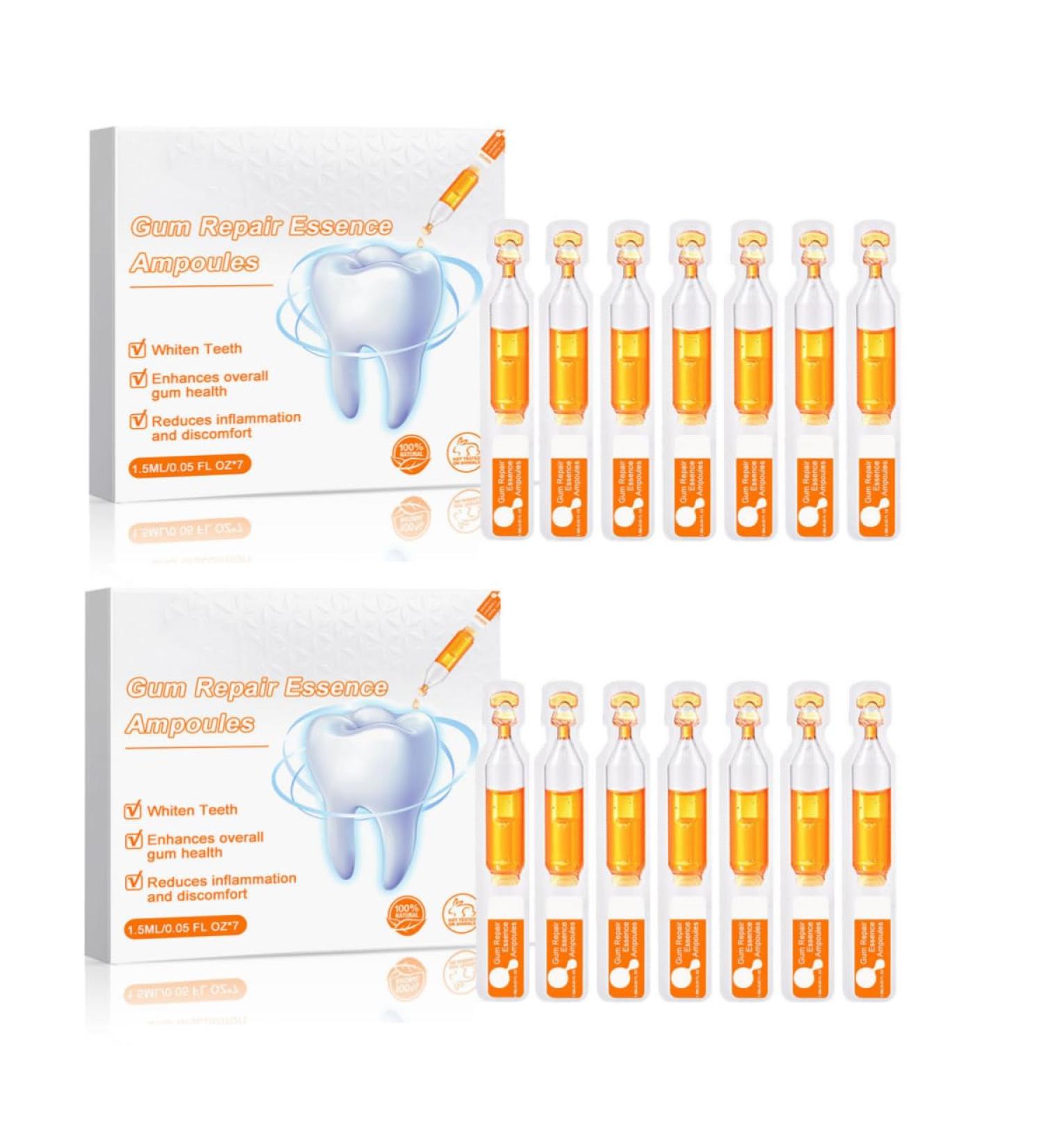 Gums Repair Treatment Ampoules - Tooth Whitening & Tartar Removal Serum (2 Box) | International Shipping - Buy Online on GoSupps.com
