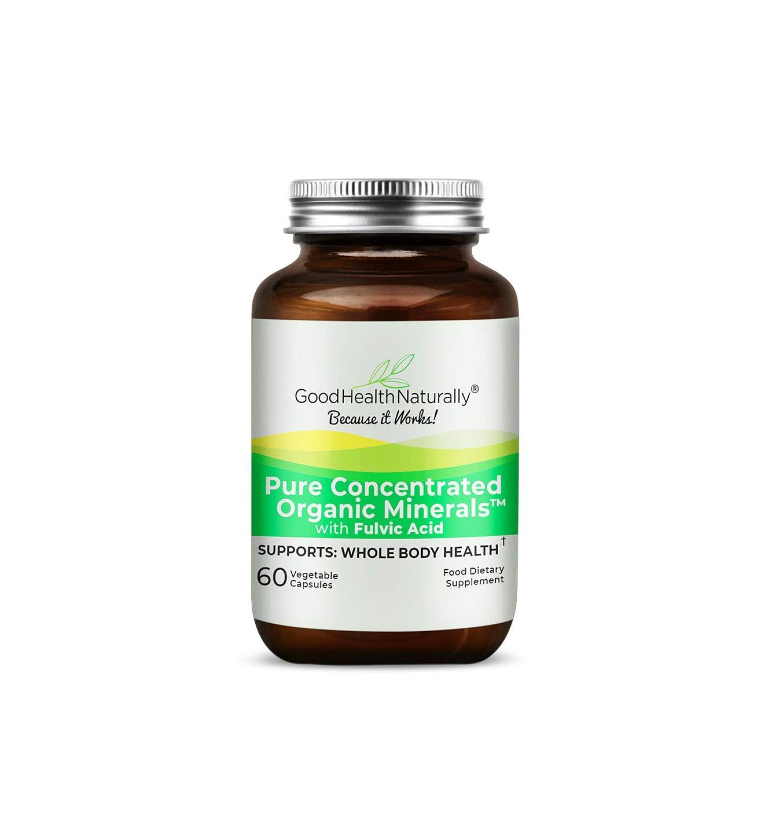 Pure Concentrated Organic Minerals - Energy Stamina & Electrolytes Supplement - 60 Veggie Capsules - Buy Online on GoSupps.com
