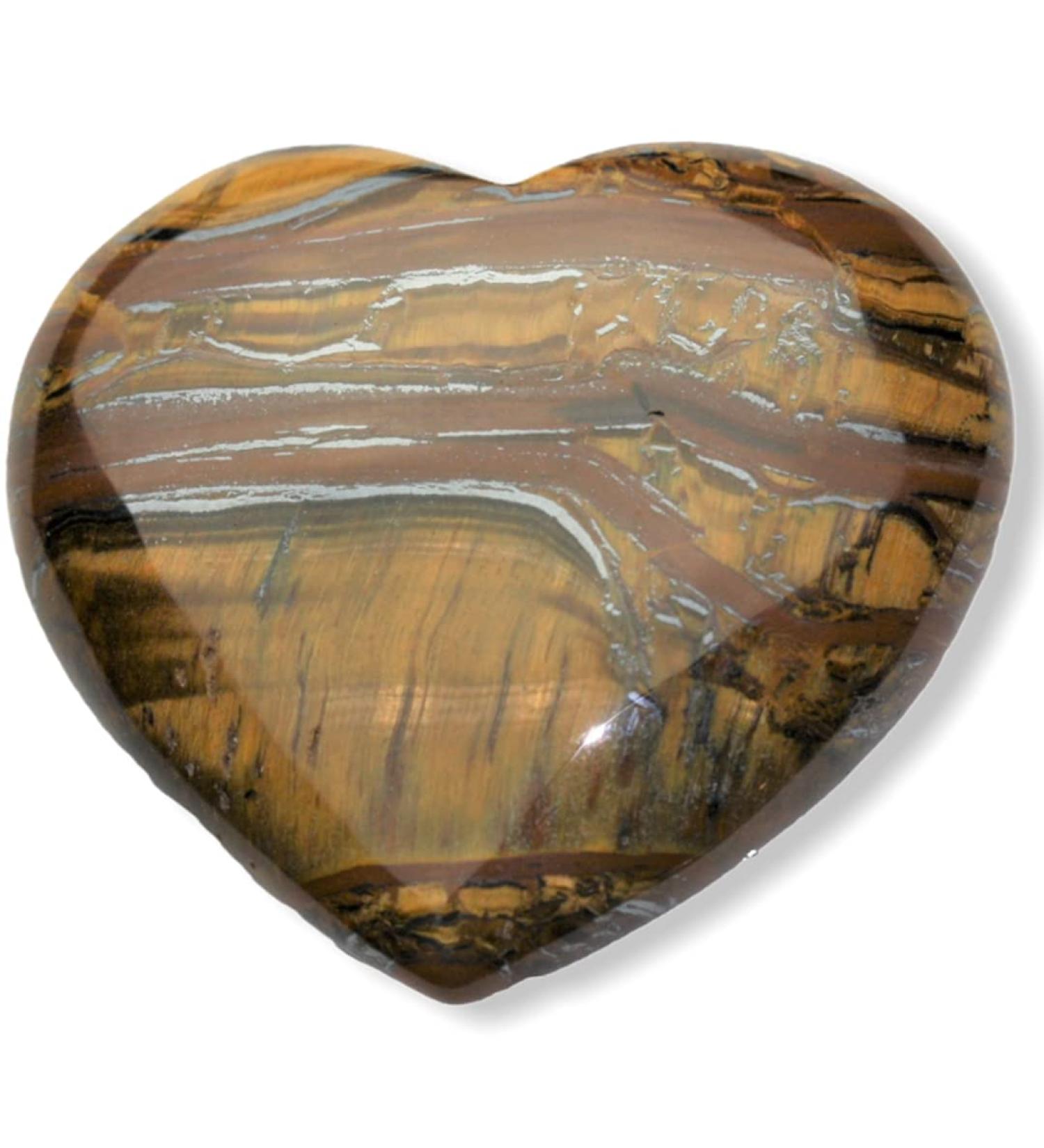 Steinfixx Gem Stone Herz | Heilstein Chakra Stein | Tiger Eye Massage Stone | Perfect Gift for Loved Ones - Buy Online on GoSupps.com