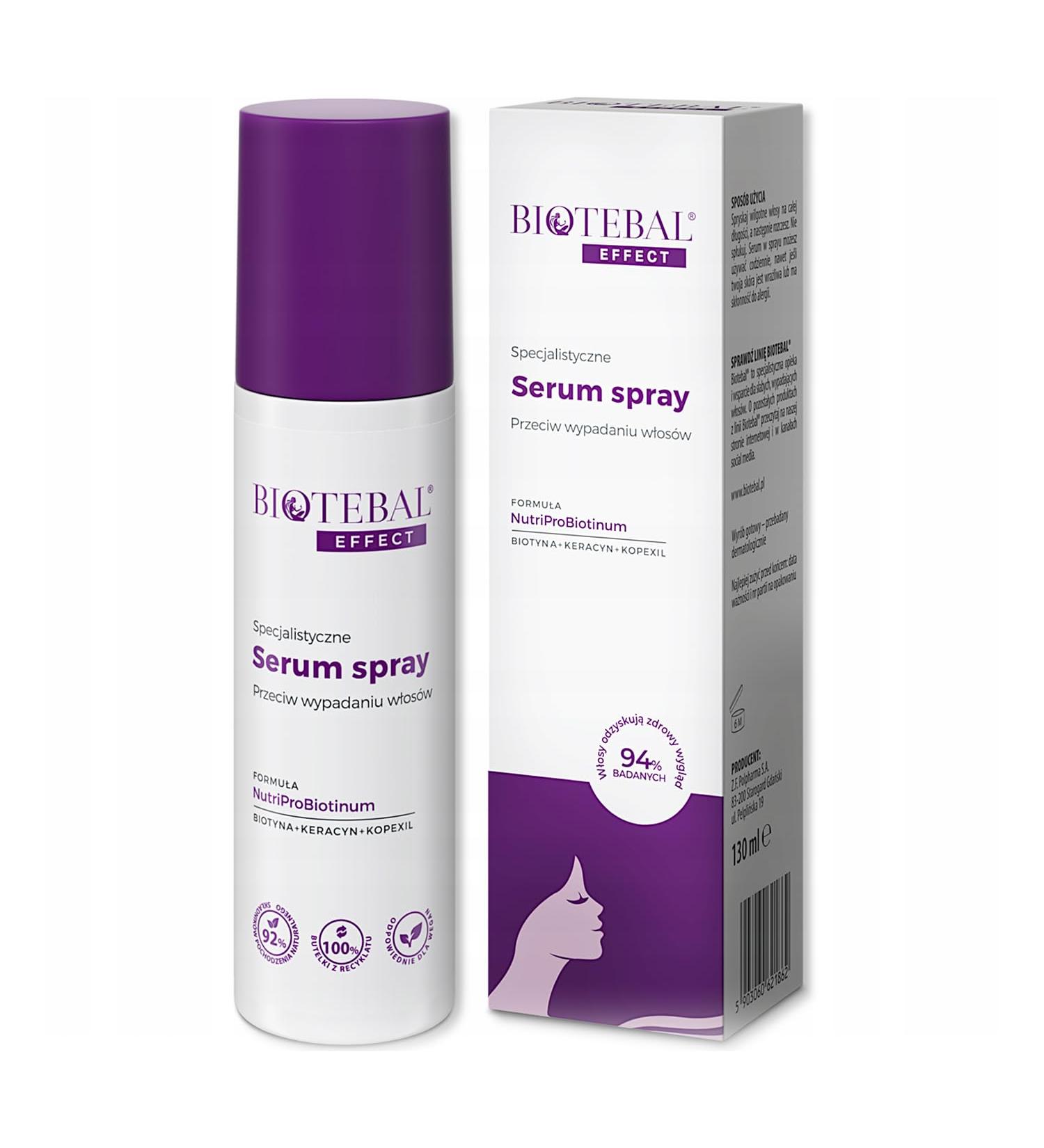 ZF P Bioteball EFFECT Specialized serum against hair loss Blue unscented spray 130ml for unisex adults with hair loss