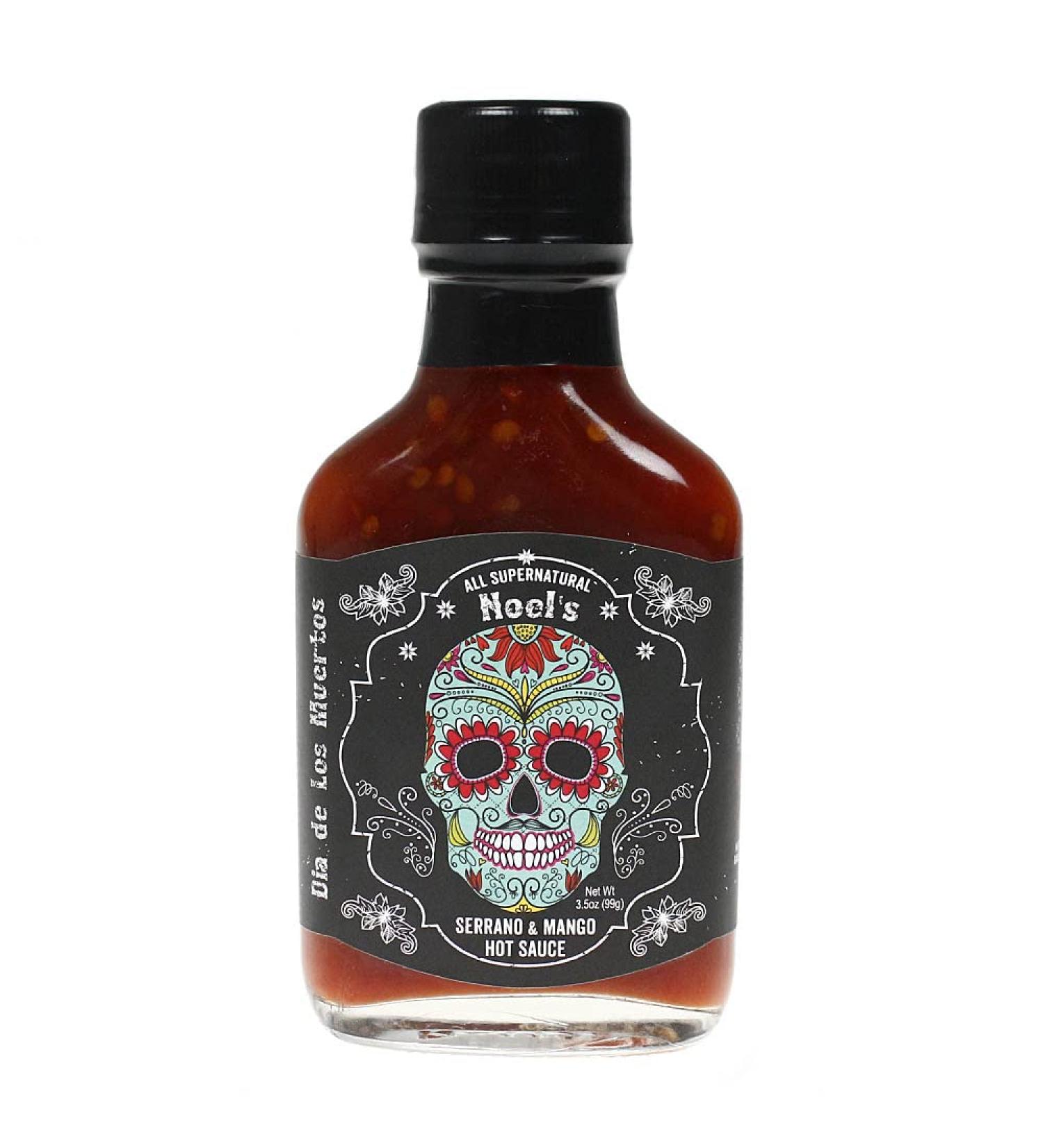 Noel's Dia De Los Muertos Serrano Pepper & Mango Hot Spicy Sauce 100 ml (3.5oz) - Buy Online on GoSupps.com