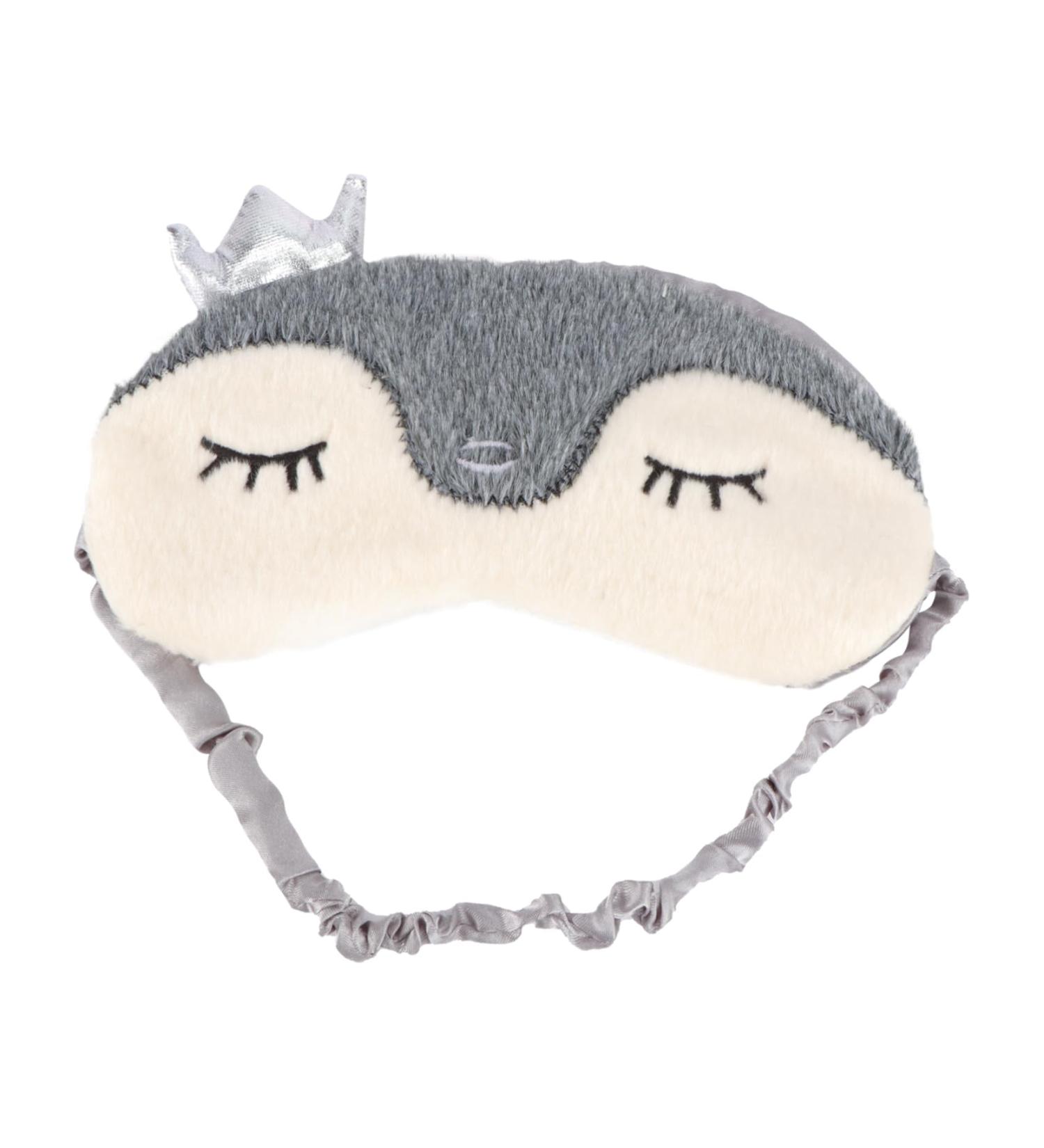Beaupretty Cartoon Blindfold - 2 Pcs Cute Eye Patch for Sleep Plush Toy Eye Cover & Eye Massager | Soft Faux Fur Satin Sleep Mask - Buy Online on GoSupps.com