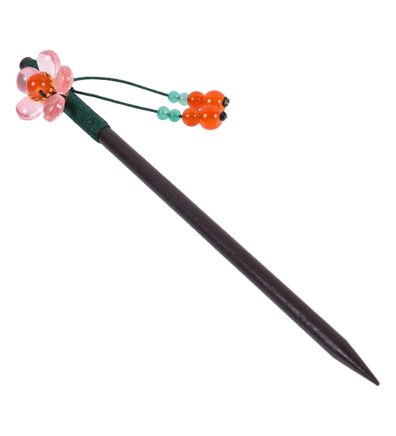 Antique Flower Hairpin Vintage Flower Hair Sticks Kimono Kanzashi Retro Chignon Pin Retro Floral Hairpin Asian Hair Sticks Chinese Hair Pins for Buns Hair Clasp Hanfu Decorate Wood - Buy Online on GoSupps.com