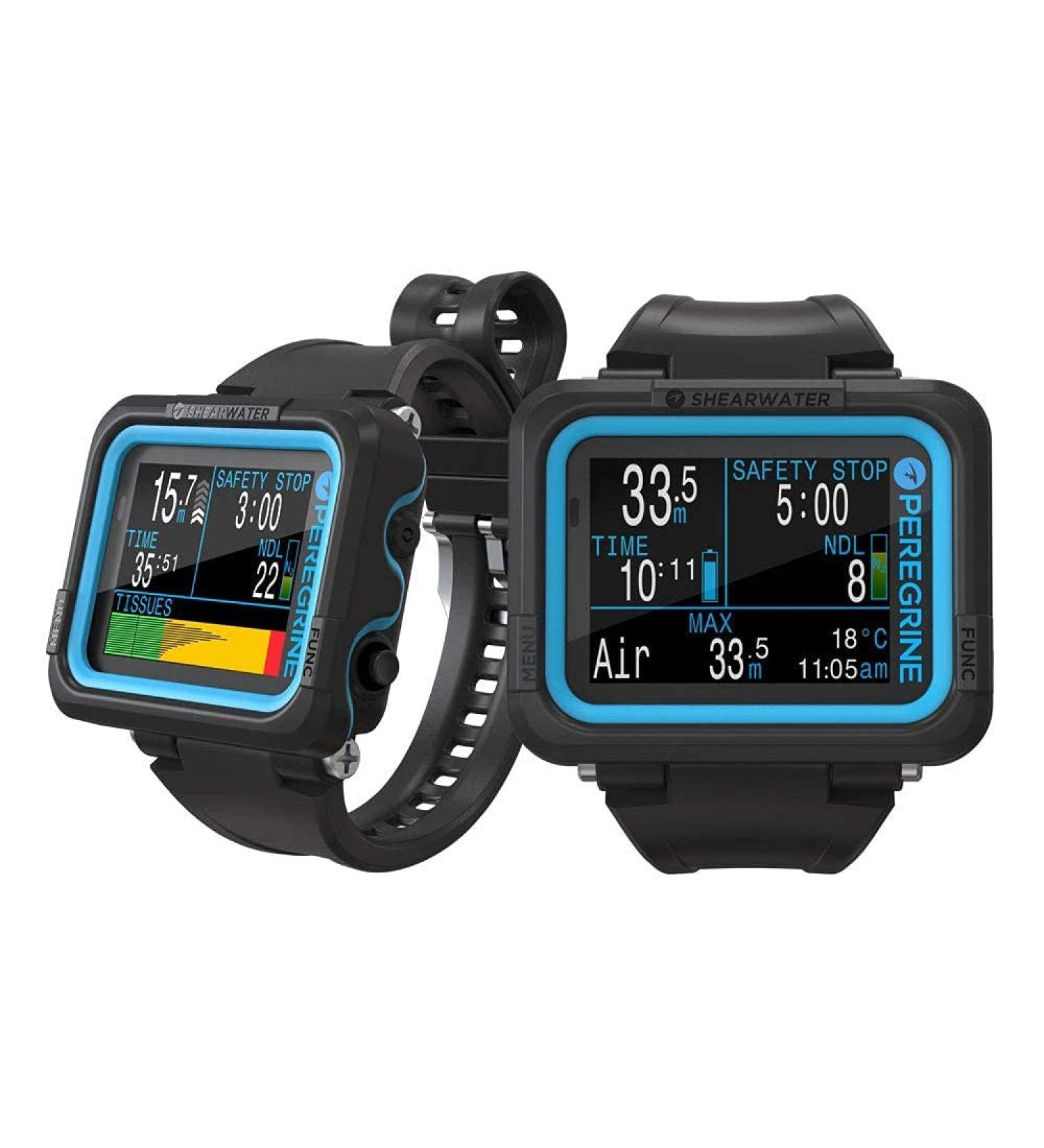 Shearwater Peregrine Air Nitrox Wrist Computer | 3 Gas Nitrox Gauge with Vibration Alerts - Buy Online on GoSupps.com