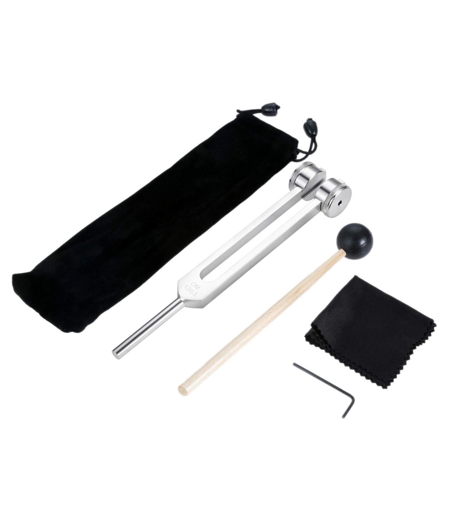 Buy Dreld 128Hz Chakra Tuning Fork with Silicone Hammer & Cleaning Cloth | DNA Repair & Sound Therapy Musical Instrument - International Shipping Available - Buy Online on GoSupps.com