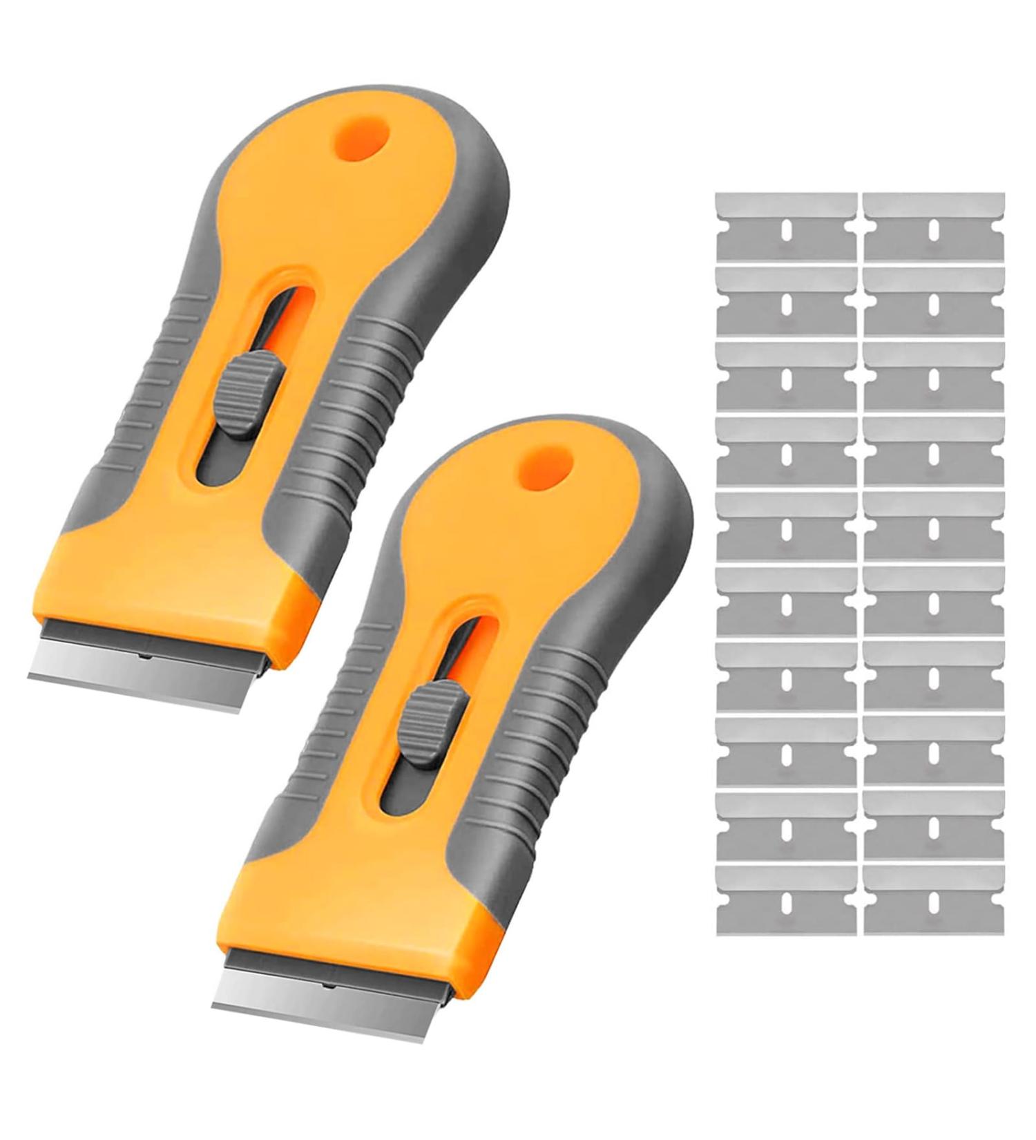 2PCS Oven Cleaning Tool Set with 20PCS Replacement Stickers - Non-Scratch Ceramic Cleaner for Gasket Labels, Decals, and Glue Removal - Buy Online on GoSupps.com