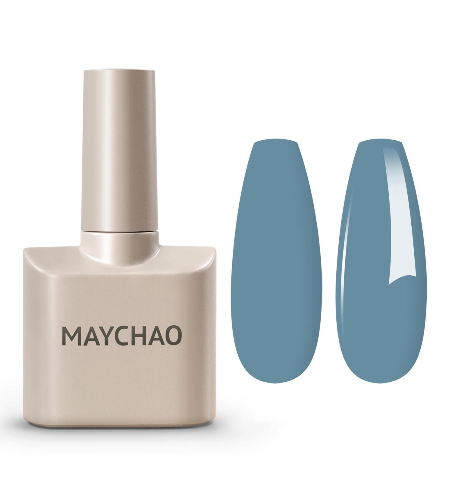 MAYCHAO 15ML Blue Gel Nail Polish 1Pc Pastel Turquoies Gel Polish Soak Off UV LED Fall Nail Polish Nail Art Starter Manicure Salon DIY at Home 0.5 OZ - Buy Online on GoSupps.com