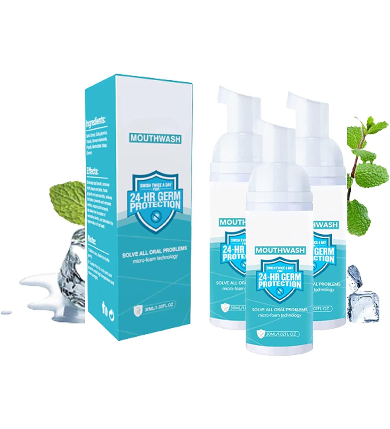 Teethaid mouthwash Teeth Whitening Foam Toothpaste Stain Removal Eliminating Bad Breath Oral Care (3pcs) - Buy Online on GoSupps.com