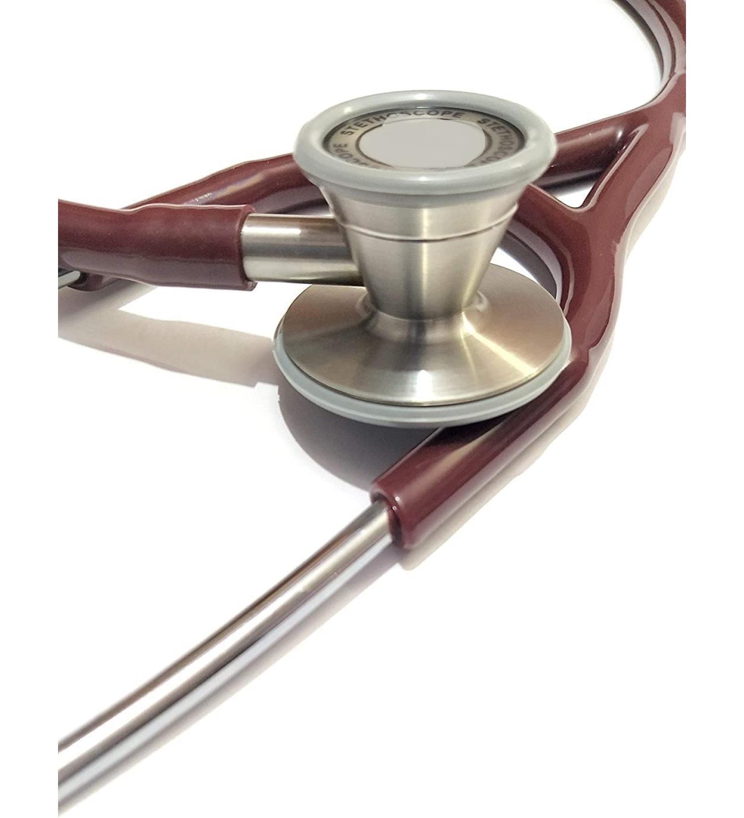 Professional Burgundy Stethoscope - Cardiology Dual Sided Stainless Steel | Buy Internationally - Buy Online on GoSupps.com