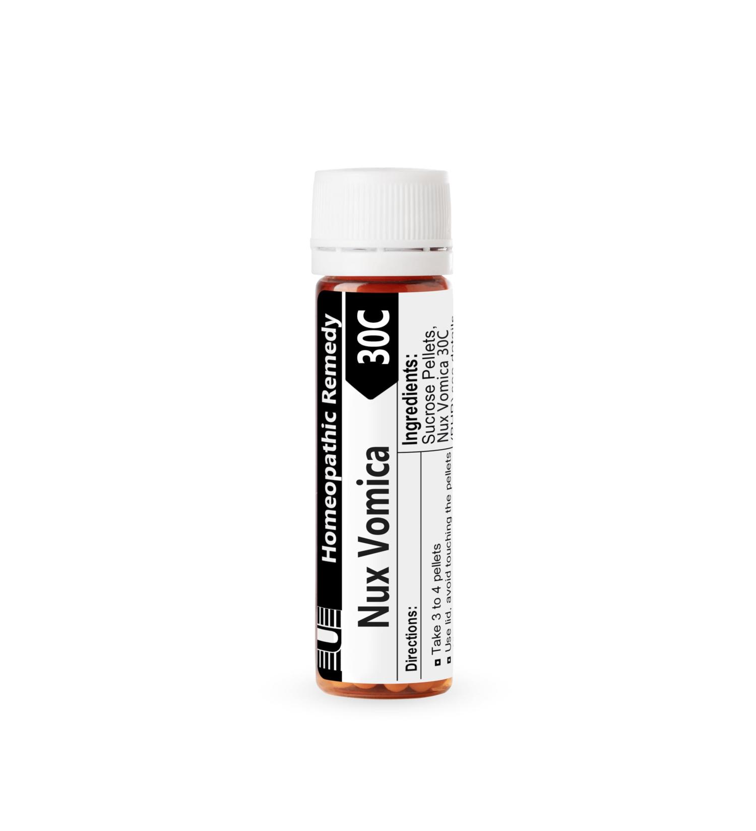 Nux Vomica 30C Homeopathic Remedy - 200 Pellets | Urenus - Shop Internationally - Fast Shipping - Buy Online on GoSupps.com