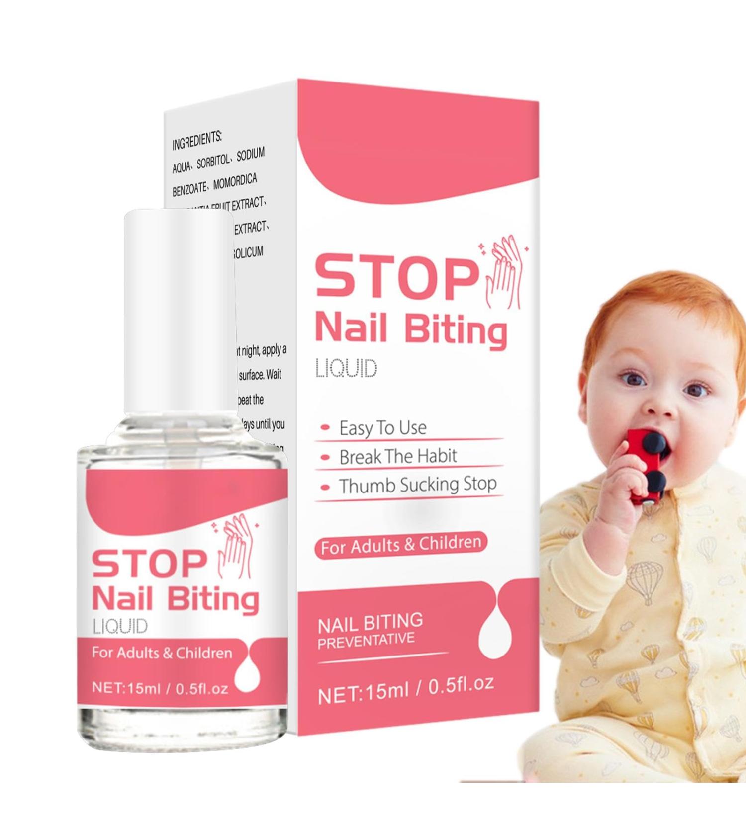 Maciun Nail Biting Stopper - 0.5fl oz Nail Biting Polish Alternative | Stop Nail Biting Polish Care For Kids & Adults Thumb Sucking Stop Safe & Effective Bitter Taste Stop Nail Biting And Thumb - Buy Online on GoSupps.com