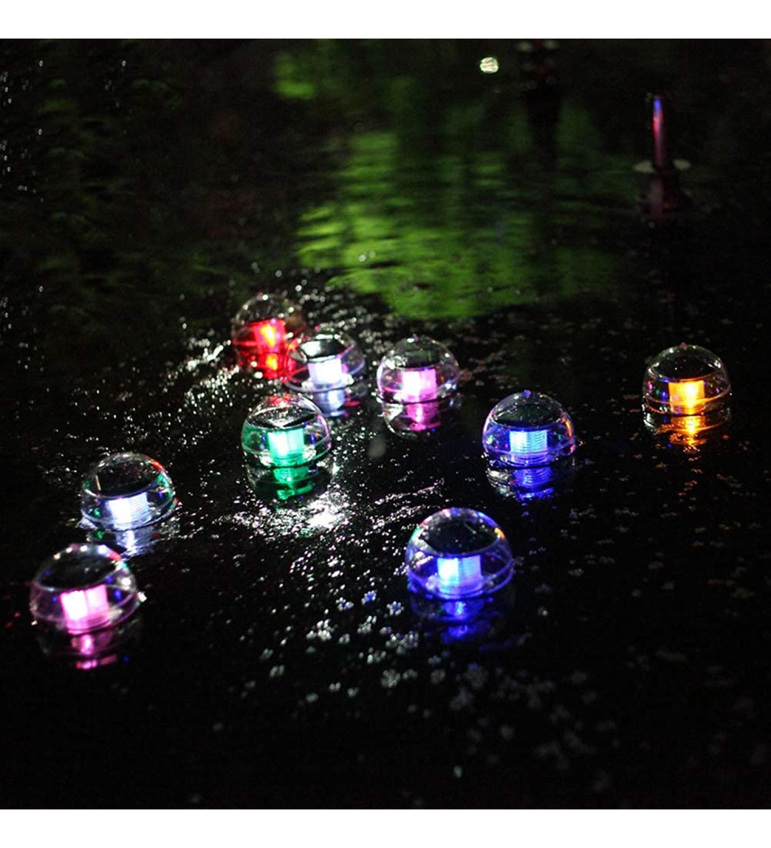 Water Floating LED Ball Lights Solar Power Pool Lamp for Garden Pool Pond Decoration 2pcs (Warm Light) - Buy Online on GoSupps.com