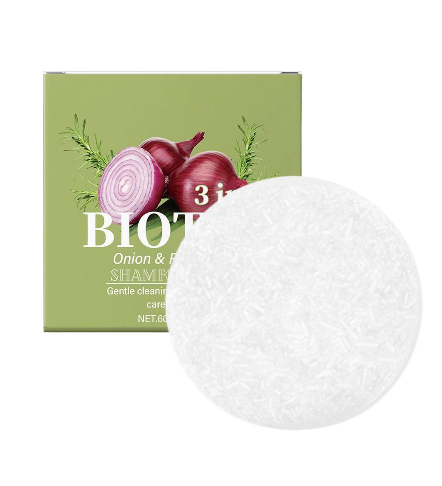  G n rique Onion Biotin Shampoo Bar - 60g Onion Rosemary Shampoo Soap Nourishing Purifying Onion Biotin Shampoos Soap For Hair Growth Moisturizing Onions Shampoo Rosemary - Buy Online on GoSupps.com
