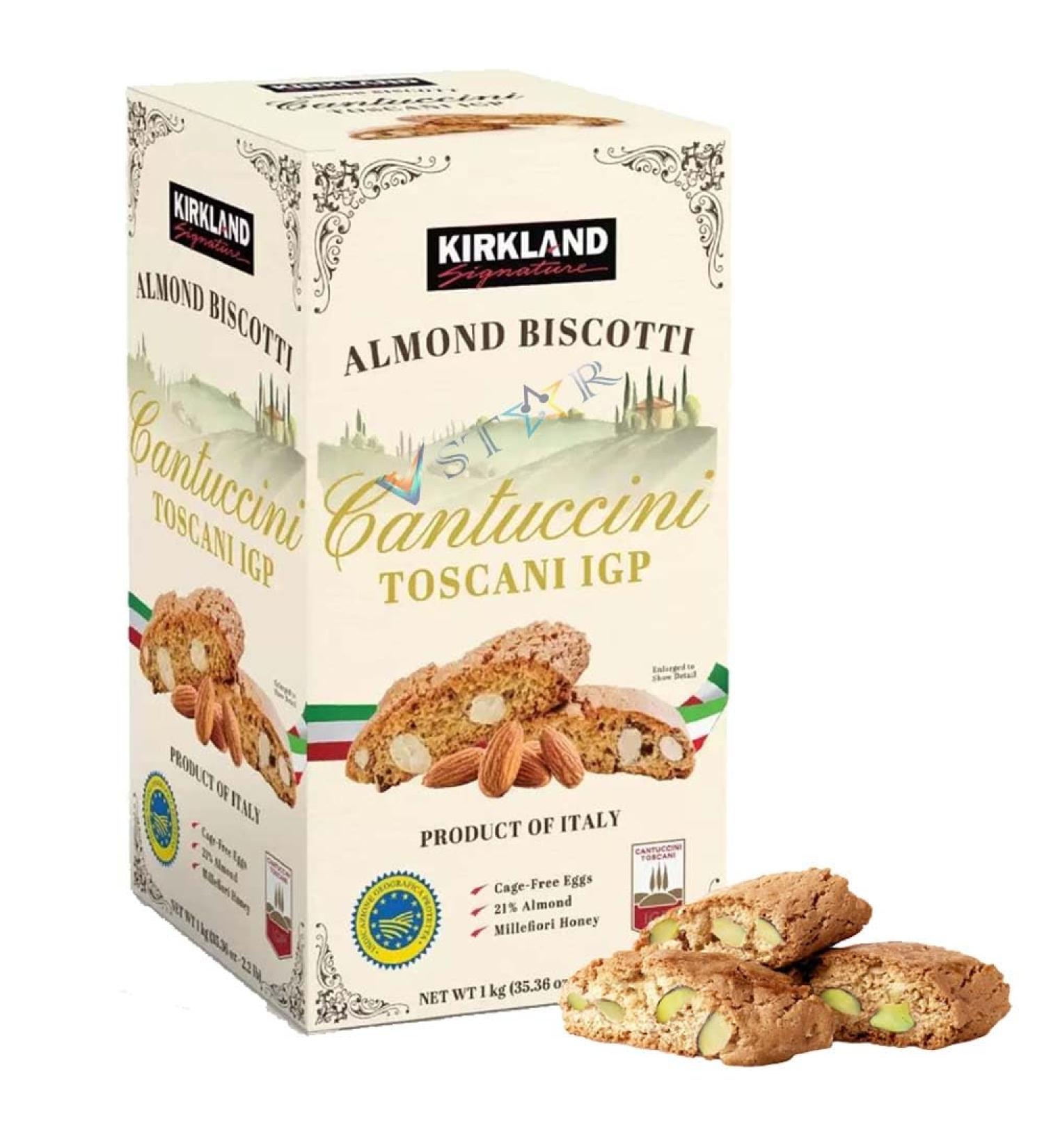 Kirkland Signature Almond Biscotti Cantuccini Toscani IGP Italy Biscuit Pack 1kg - Buy Online on GoSupps.com