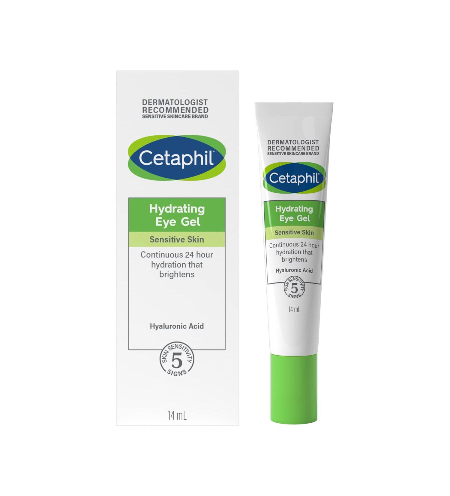Cetaphil Hyaluronic Acid Eye Gel 14ml - Dark Circle Reduction with Niacinamide, Vegan-Friendly Formula - Buy Online on GoSupps.com