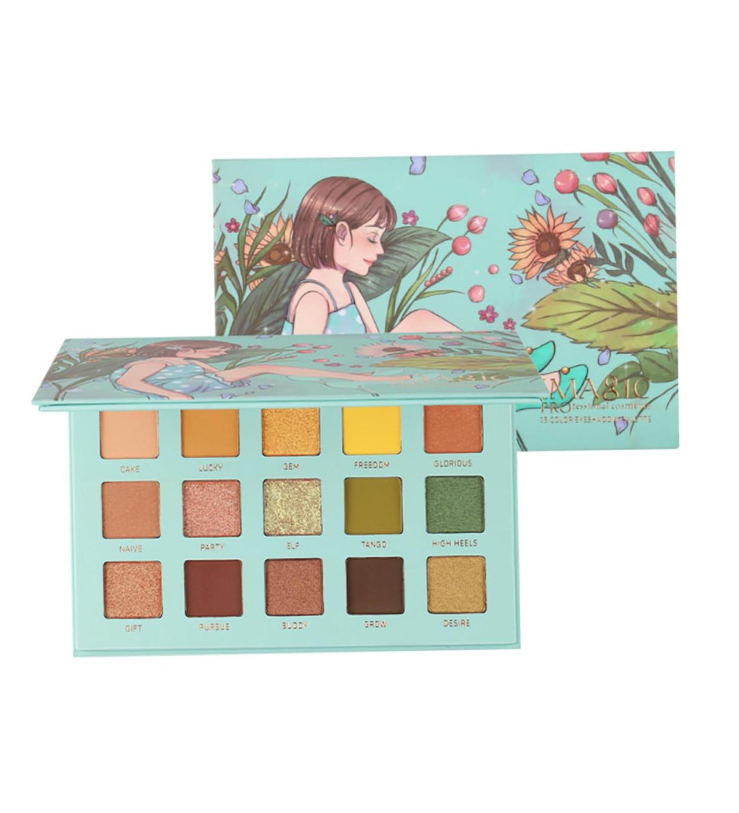 Beavorty 1pc 15 Shimmer Eyeshadow Gold Eyeshadow Portable Eyeshadow Compact Eye Shadow Childhood Cosmetic 1 count (Pack of 1) Green - Buy Online on GoSupps.com