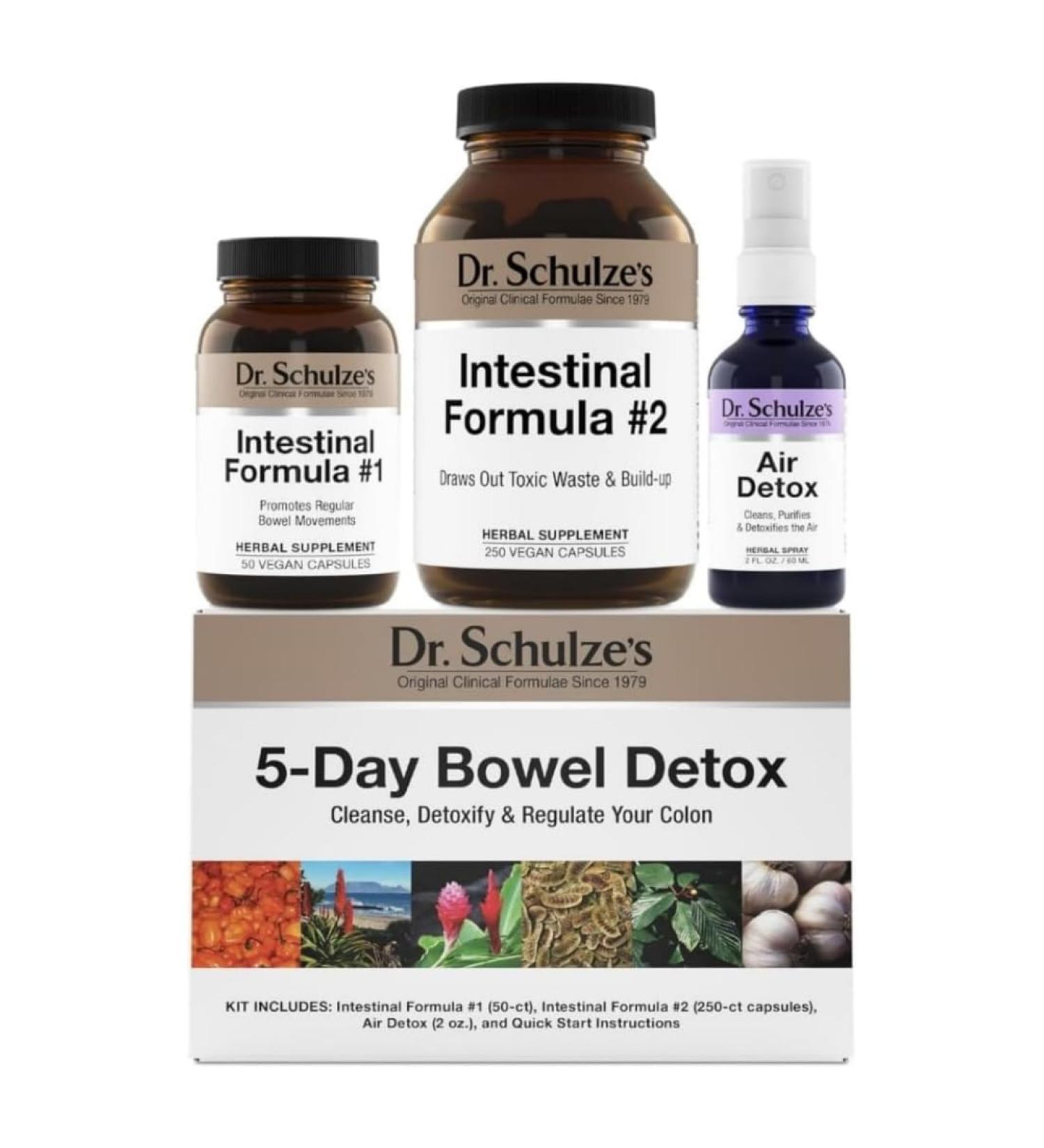 Dr. Schulze's 5-Day Bowel Detox - 5Day Cleanse Kit for a Gentle Bowel Reset - Supports Gut Health Bloating & Easy Elimination - Natural Clean Ingredients - Gluten-Free & Vegan Undefined - Buy Online on GoSupps.com