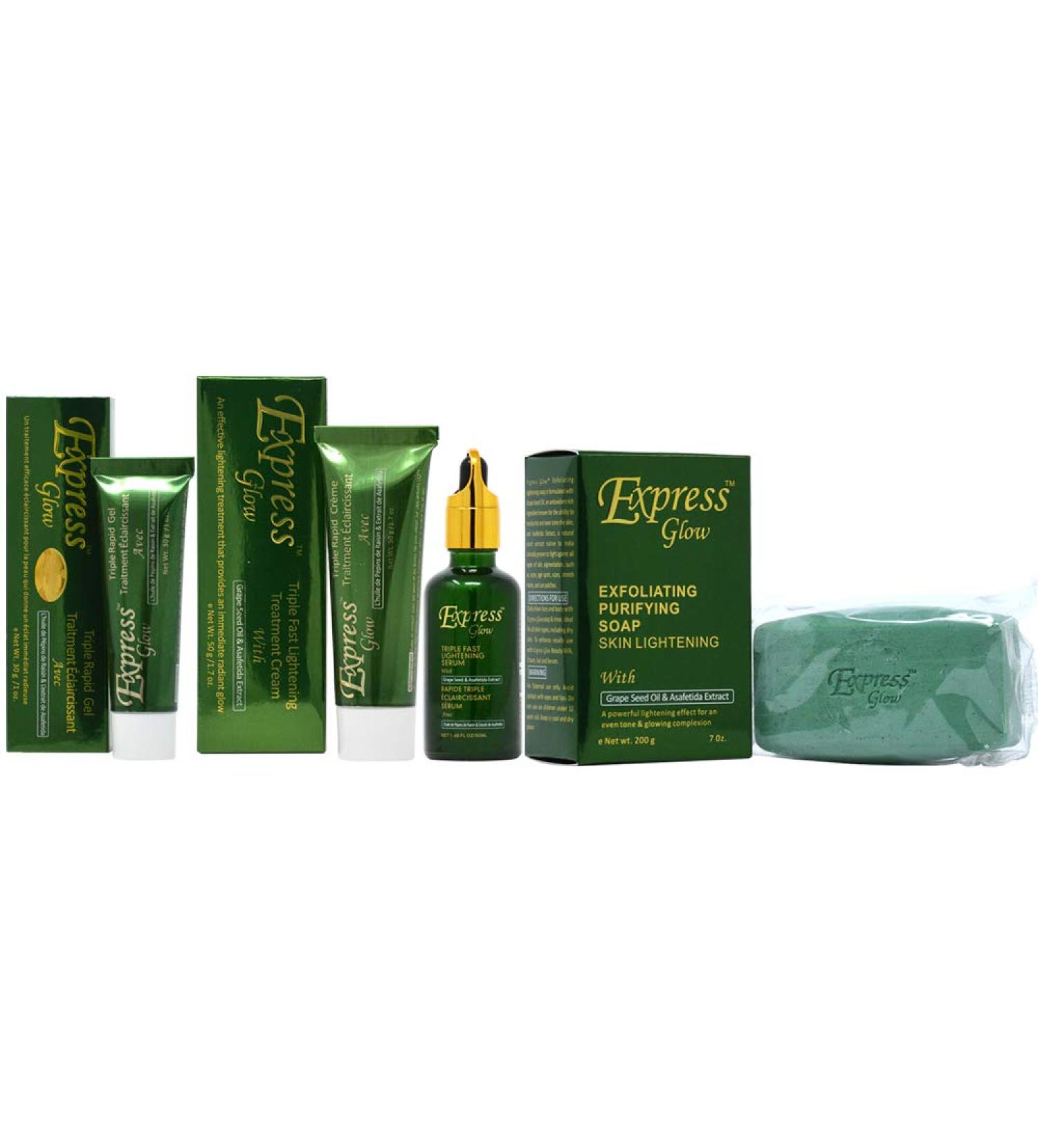 Express Glow Soap Combo-1 (Soap 7oz + Gel 1oz + Cream 1.7oz + Serum 1.66oz)