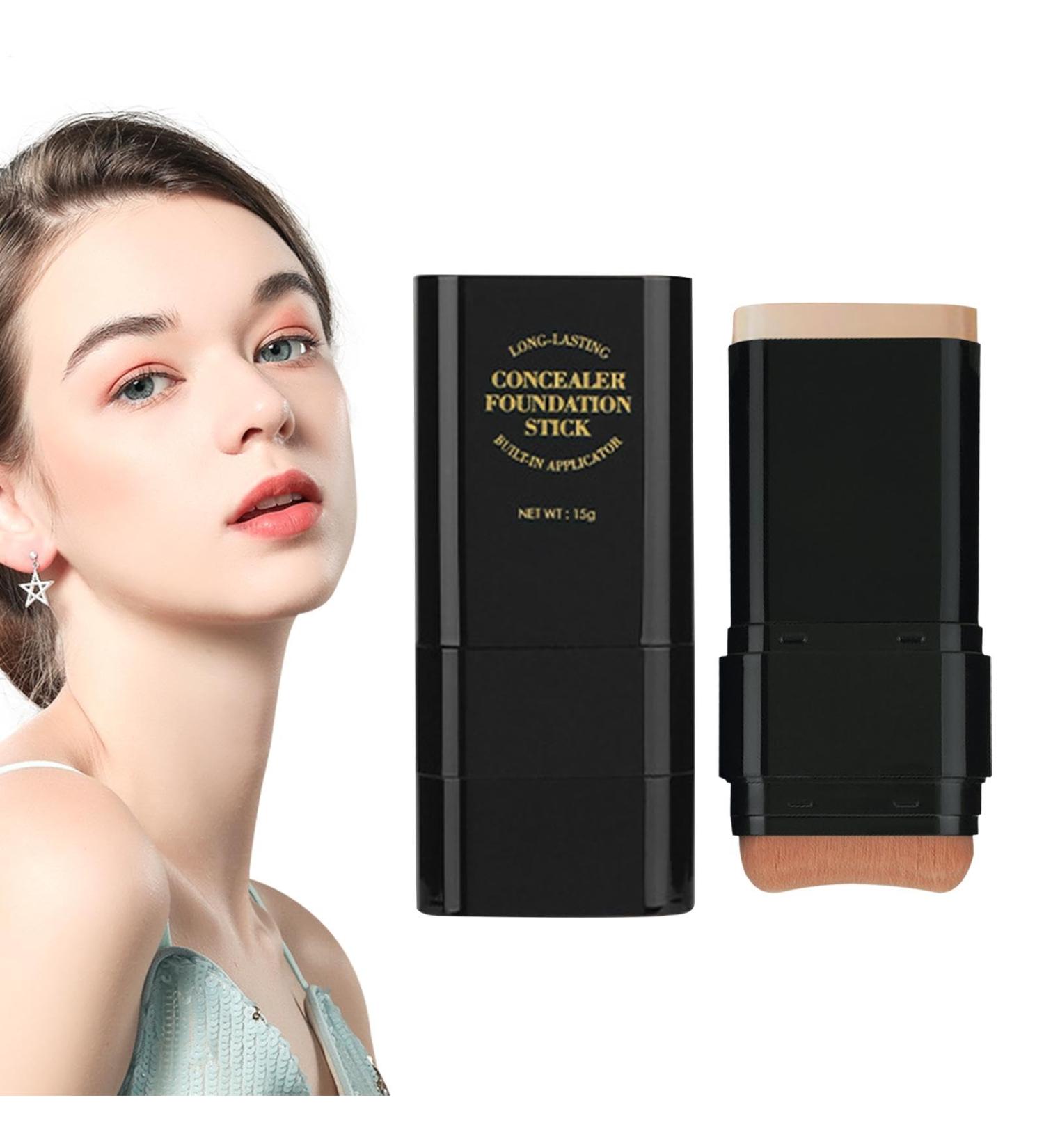 Full Coverage Stick Foundation Full Coverage Stick Foundation | 15g Moisturizing Foundation for Women | Dual-Headed Concealer Long-Lasting Face Cream for Girls - Buy Online on GoSupps.com