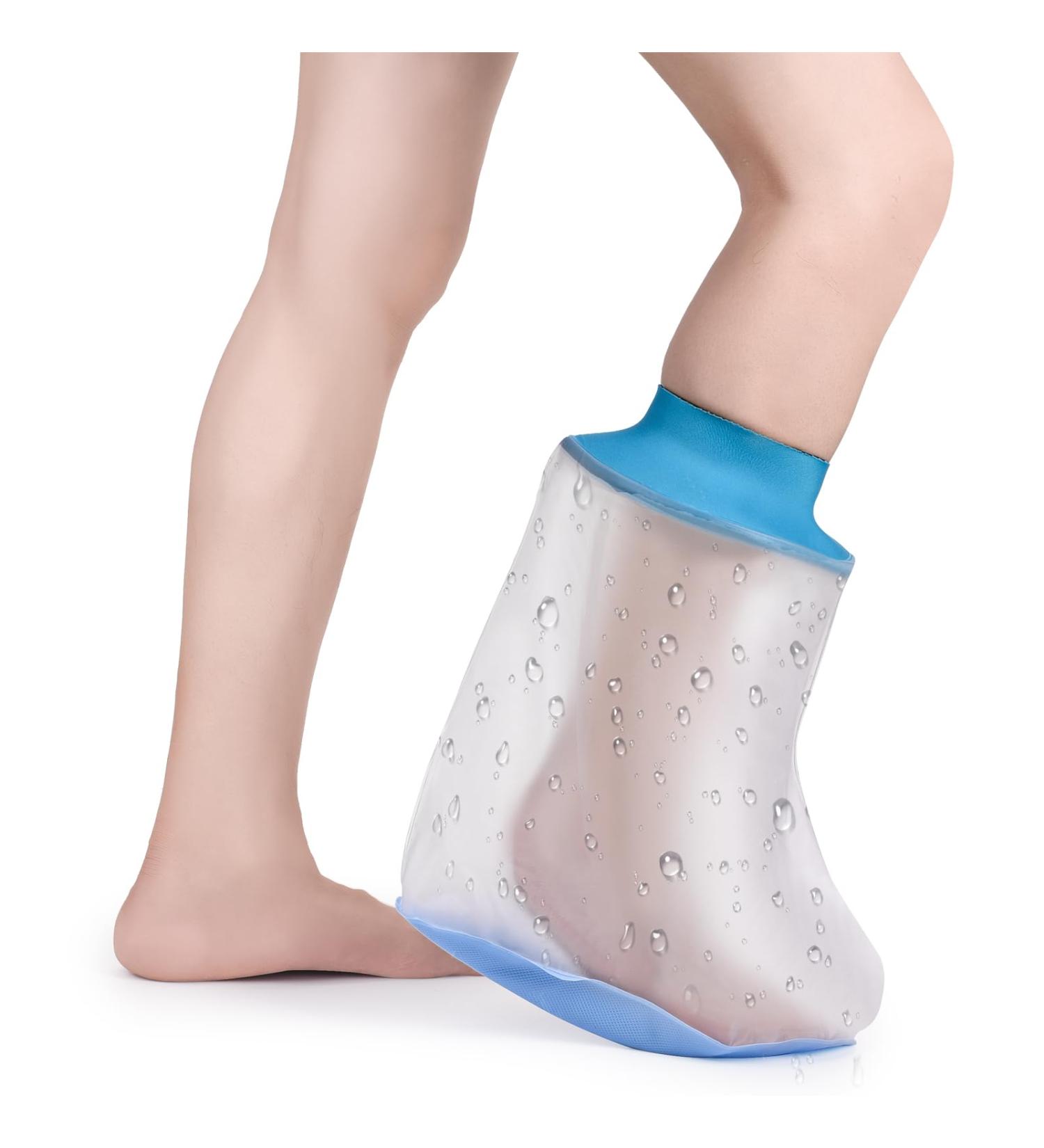 Fasola Non-slip Cast Cover S-Foot Waterproof for Broken Foot - Shower Reusable Ankle Cast Bag - Keep Bandage Dry - Buy Online on GoSupps.com