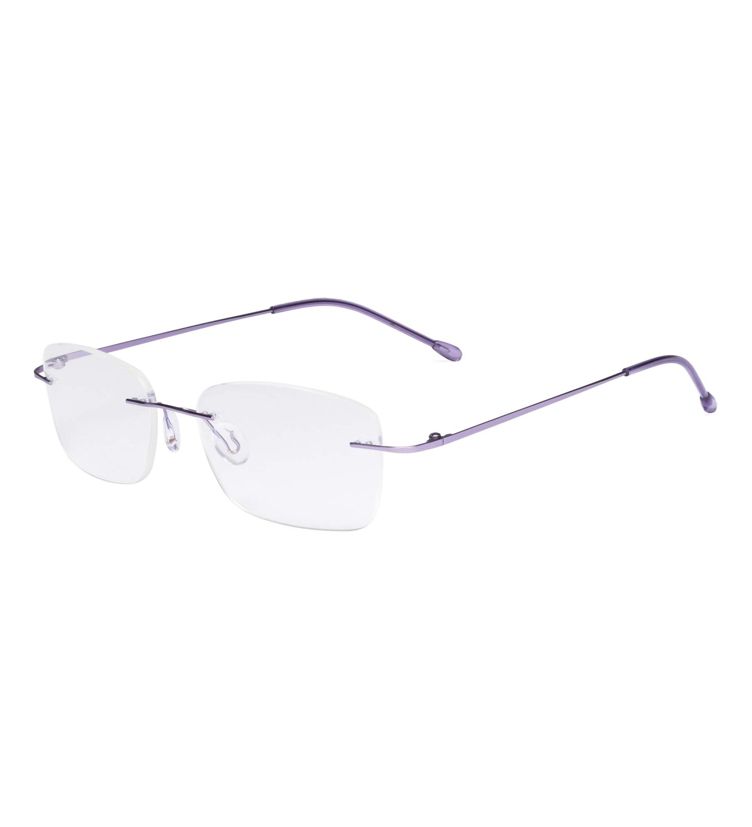 Eyekepper Women's Frameless Reading Glasses - Lightweight Rimless Readers +0.50 - Stylish Purple Design - Buy Online on GoSupps.com